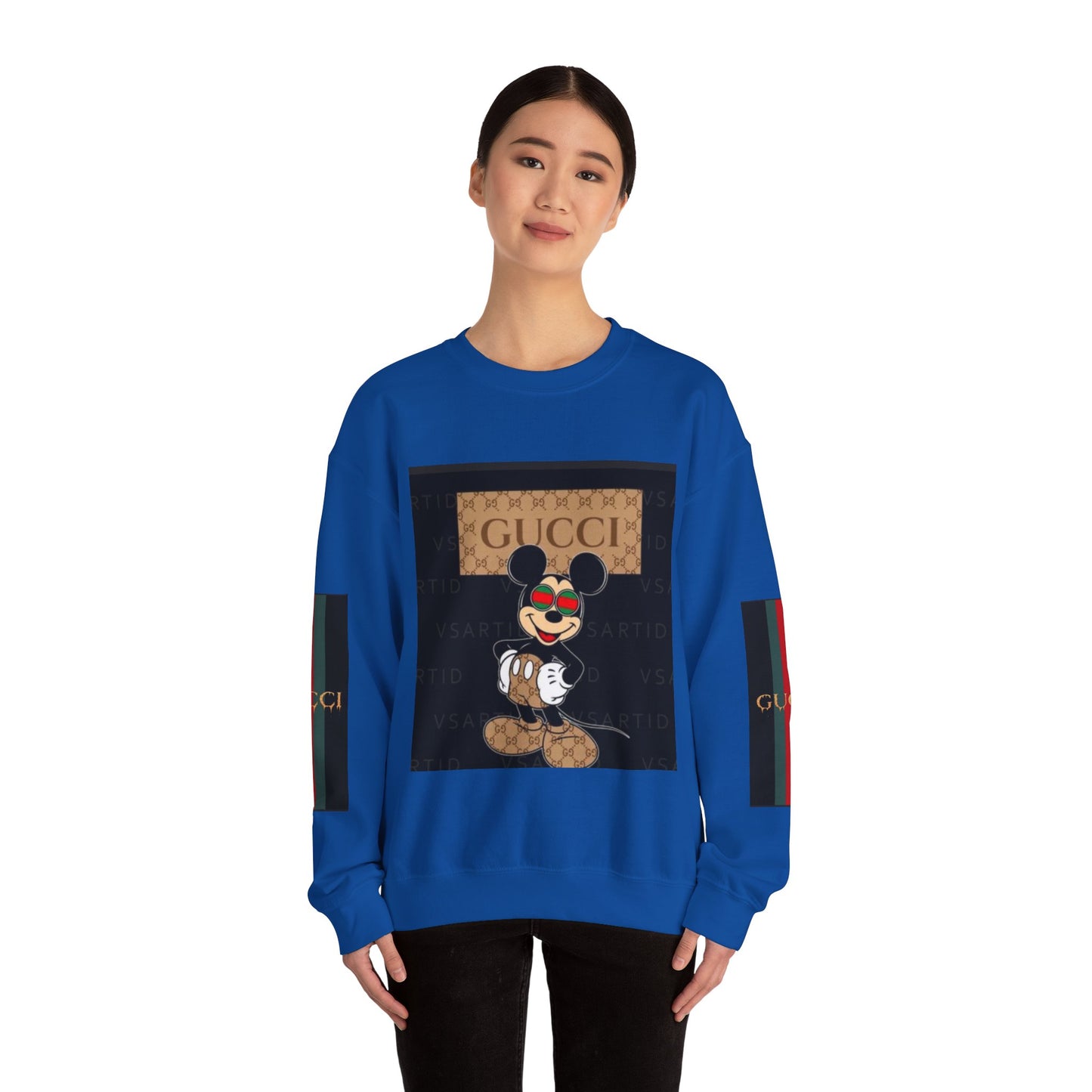 Gucci-Inspired Mickey Mouse Unisex Heavy Blend™ Crewneck Sweatshirt