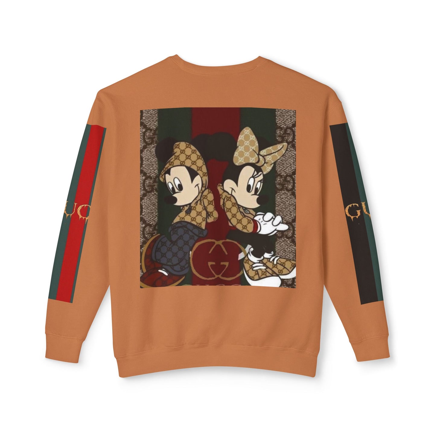 Gucci Inspired Unisex Crewneck Sweatshirt with Mickey & Minnie Design