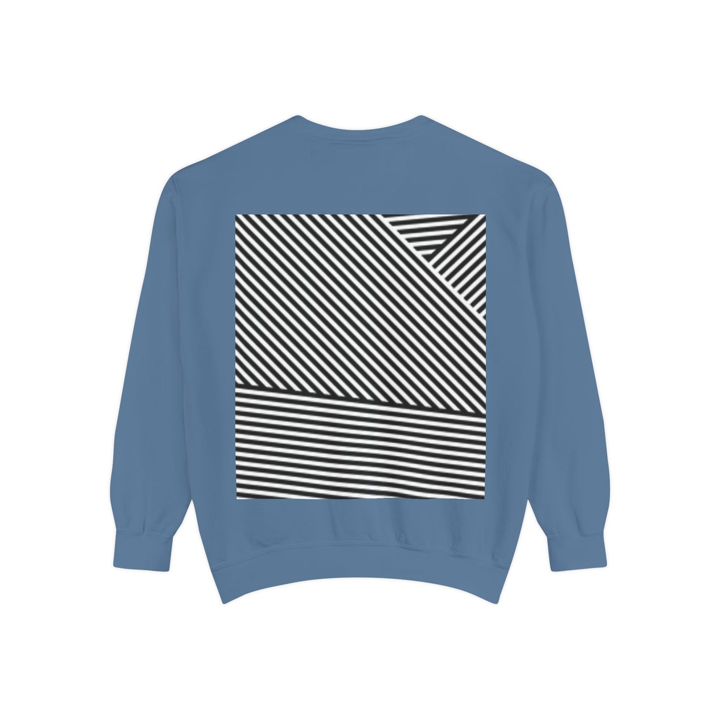Unique Unisex Garment-Dyed Sweatshirt with Intricate Graphic Design