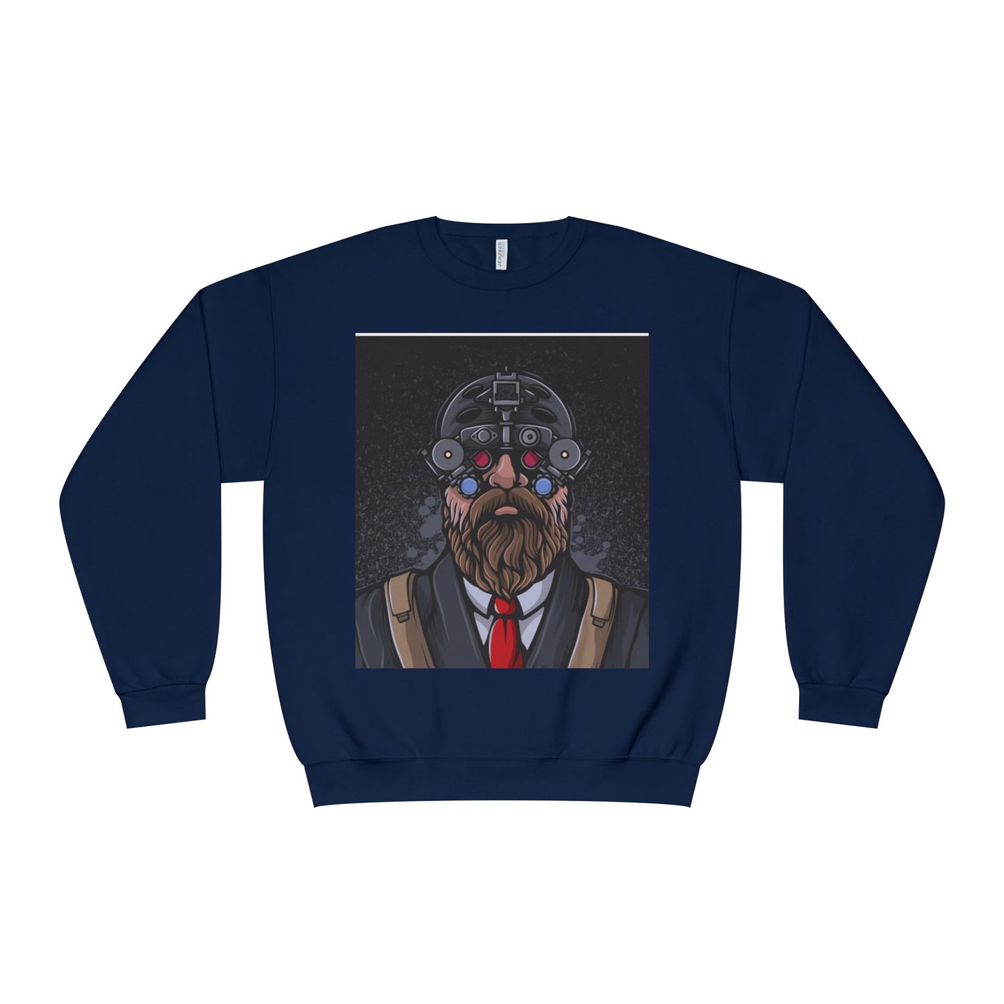 Bearded Warrior Crewneck Sweatshirt - Unisex Graphic Sweatshirt