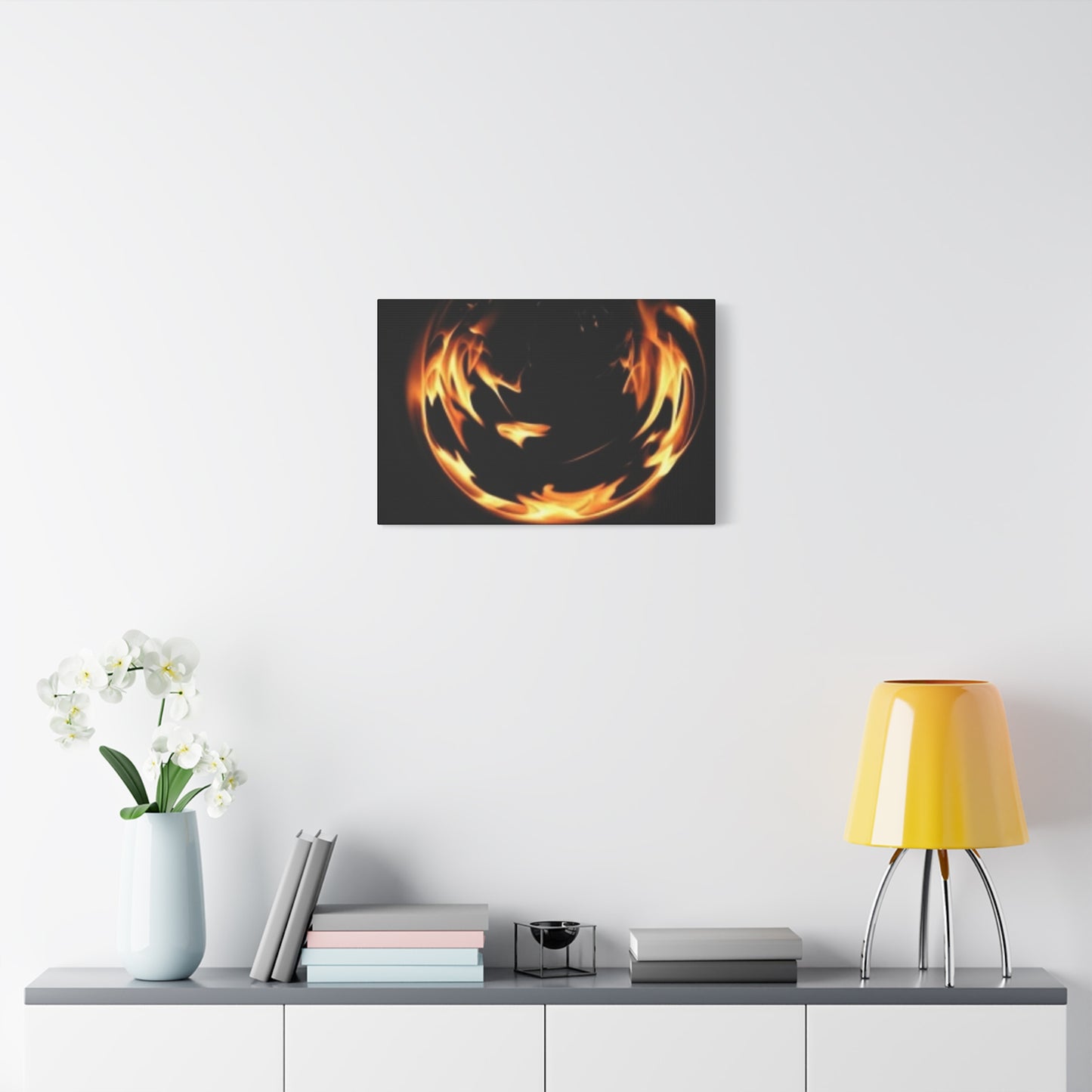 Fire Swirl Matte Canvas Art - Stretched 1.25" Gallery Wrap