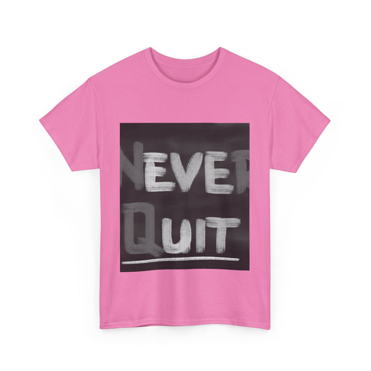 Motivational Unisex Heavy Cotton Tee - "Never Quit" Inspirational Shirt
