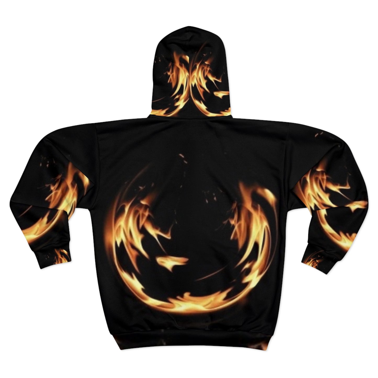 Unisex Flame Design Zip Hoodie – Perfect for Fire Enthusiasts