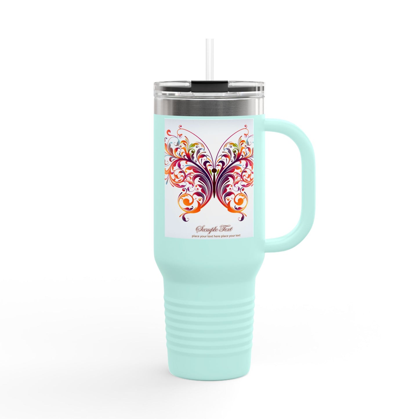 Elegant Insulated Travel Mug | 40oz with Nature-Inspired Design
