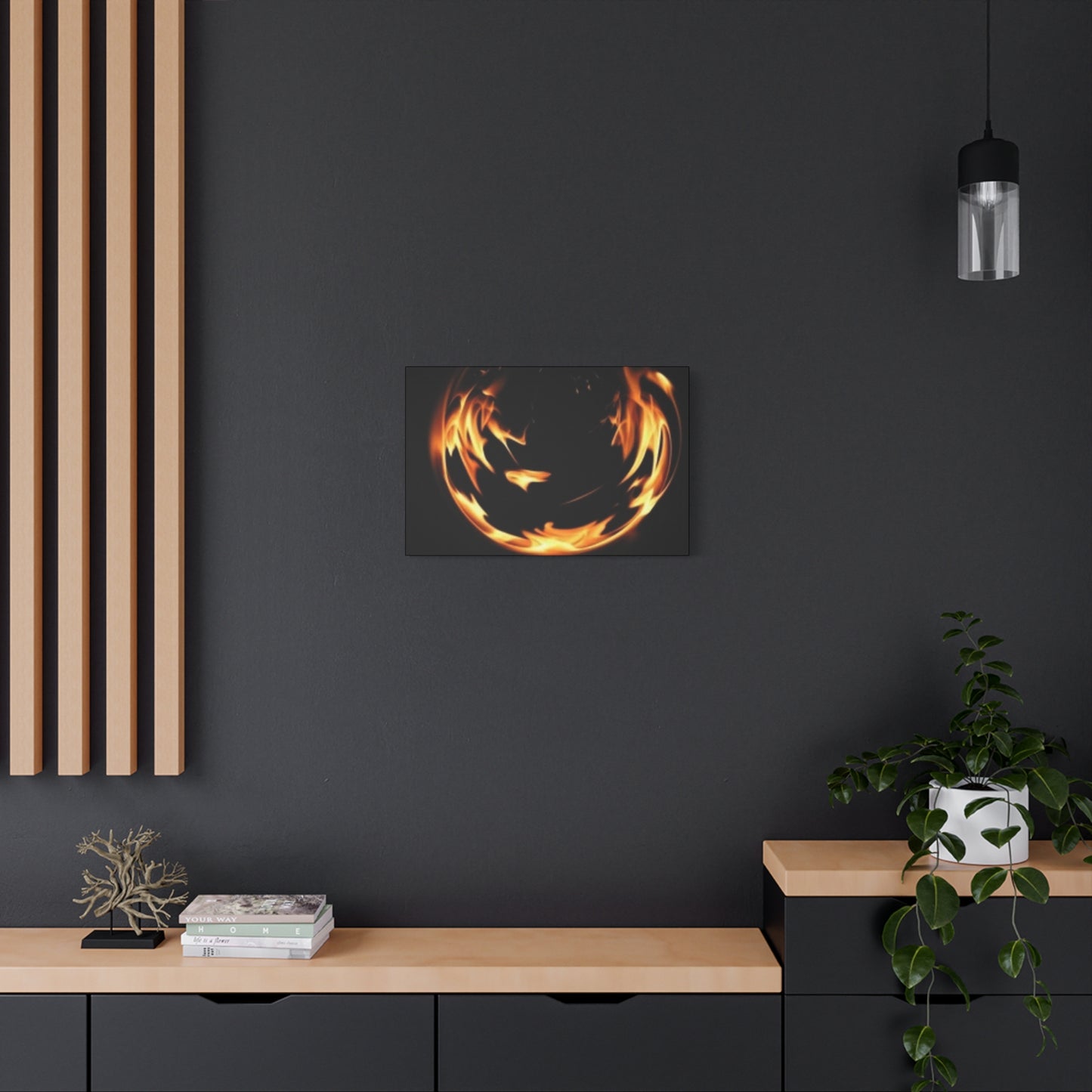 Fire Swirl Matte Canvas Art - Stretched 1.25" Gallery Wrap