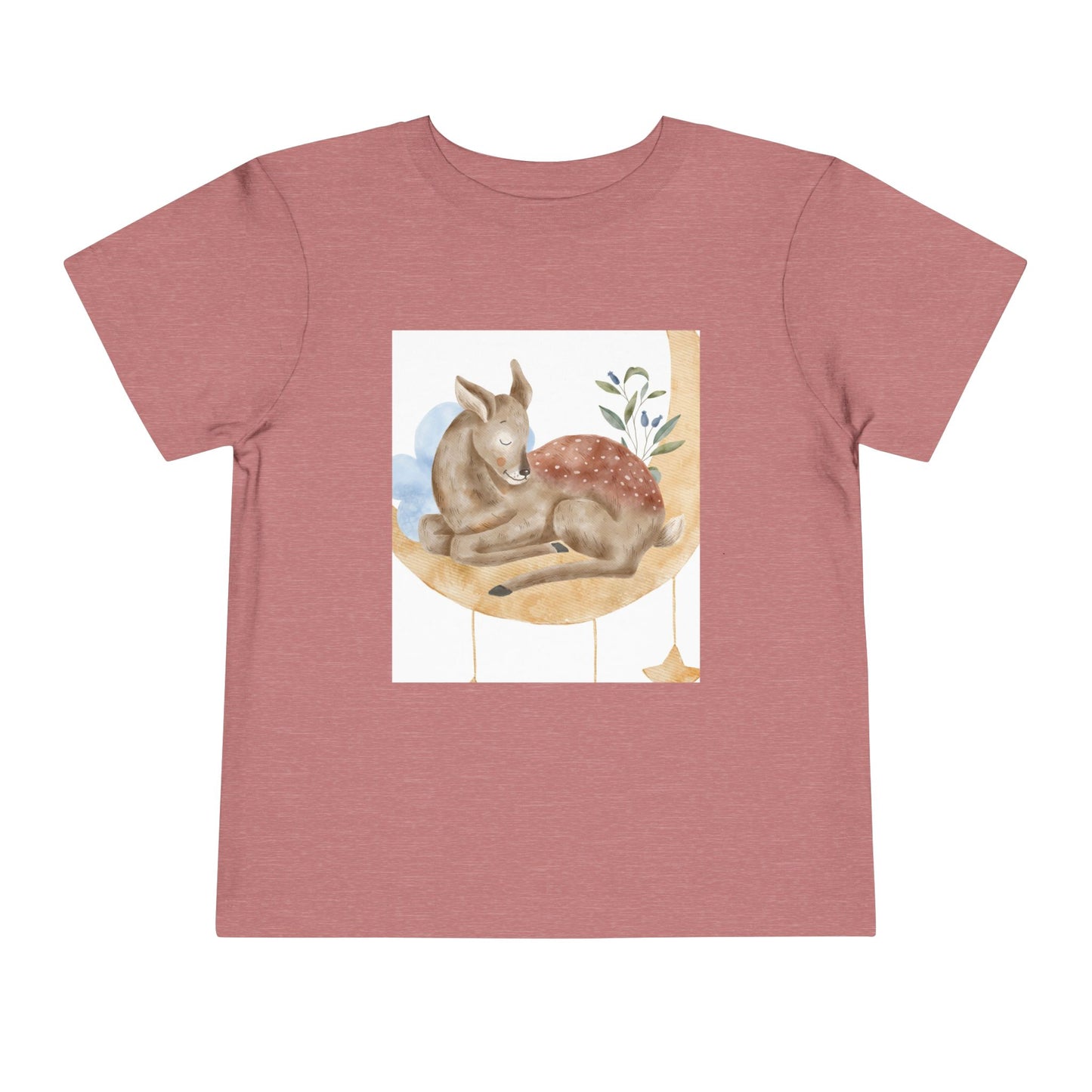 Whimsical Fawn Toddler Tee - Cute Short Sleeve Shirt for Kids
