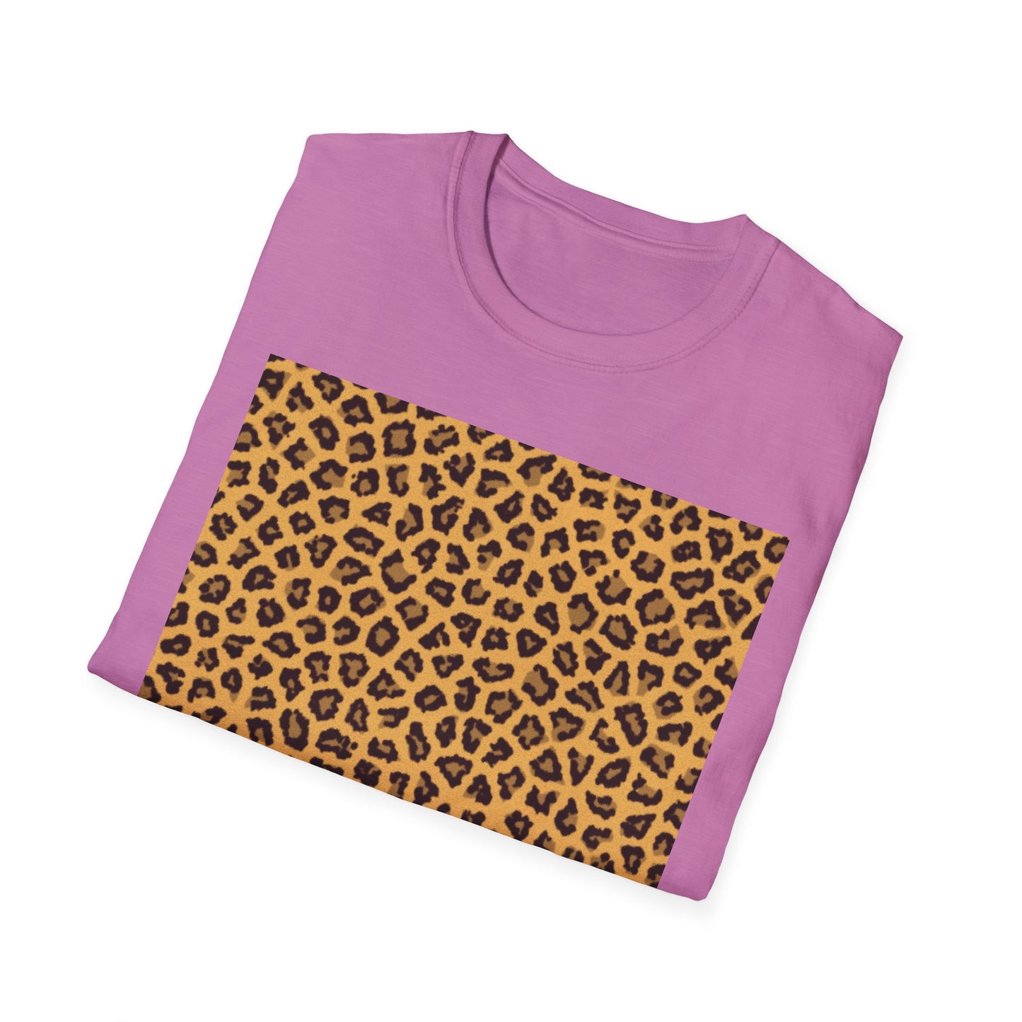 Leopard Print Unisex Softstyle T-Shirt - Trendy Casual Wear