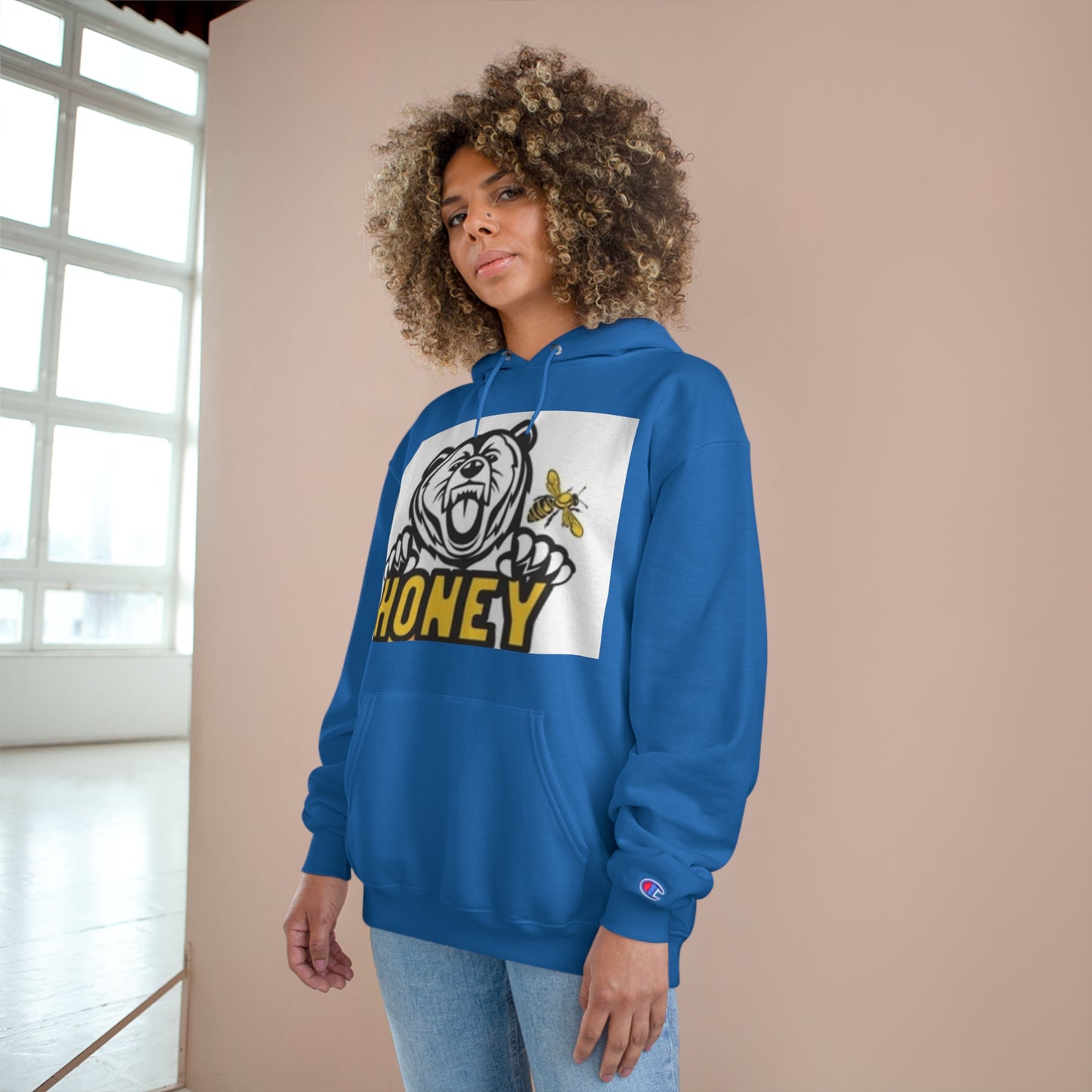 Honey Bear Champion Hoodie - Fun & Cozy Streetwear