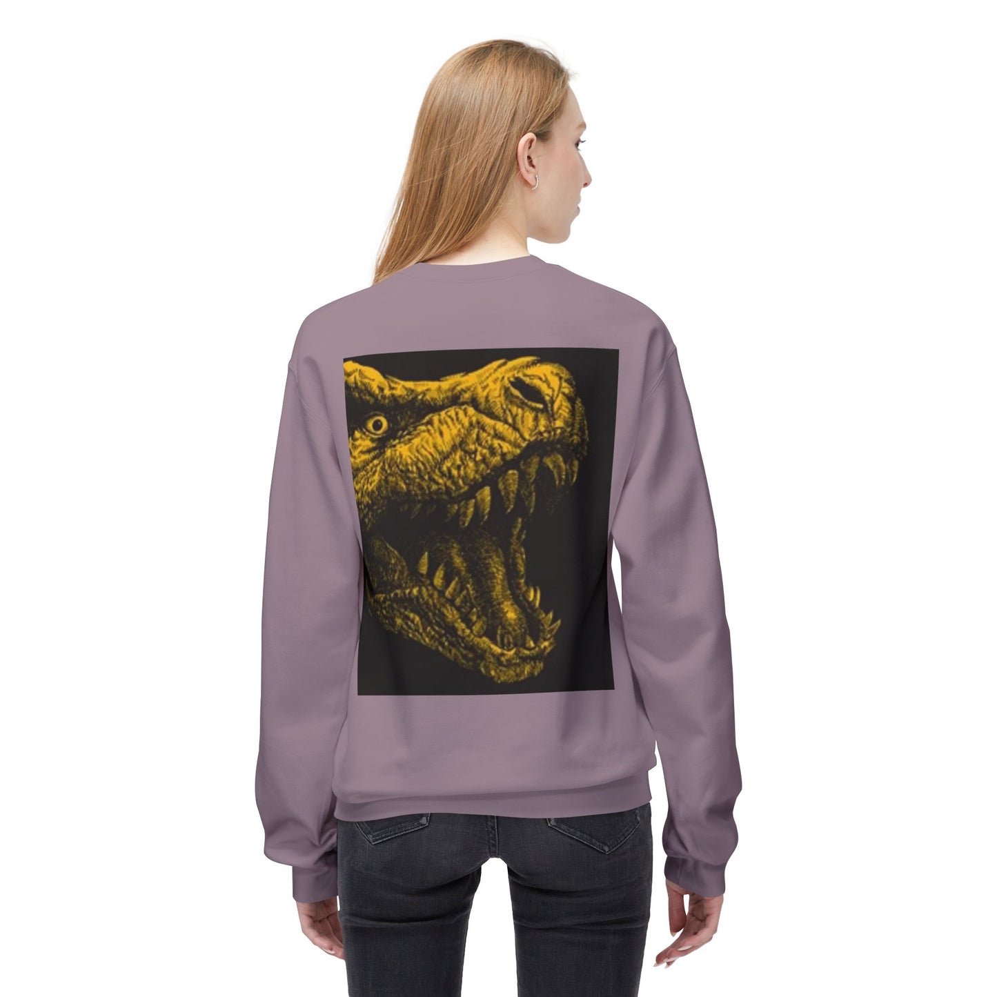 Unisex Dinosaur Graphic Sweatshirt - Cozy Midweight Crewneck