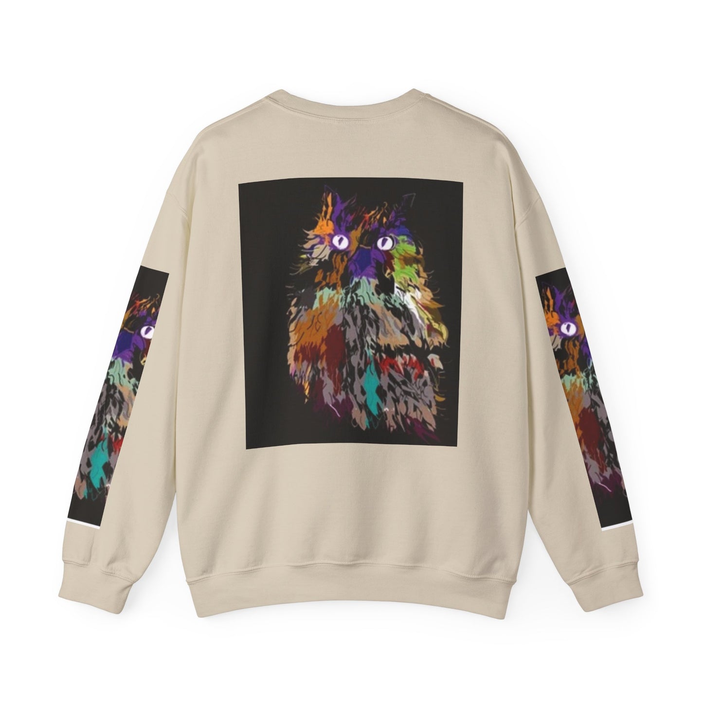 Colorful Owl Crewneck Sweatshirt - Unisex Heavy Blend™ - Cozy Art Wear for Animal Lovers