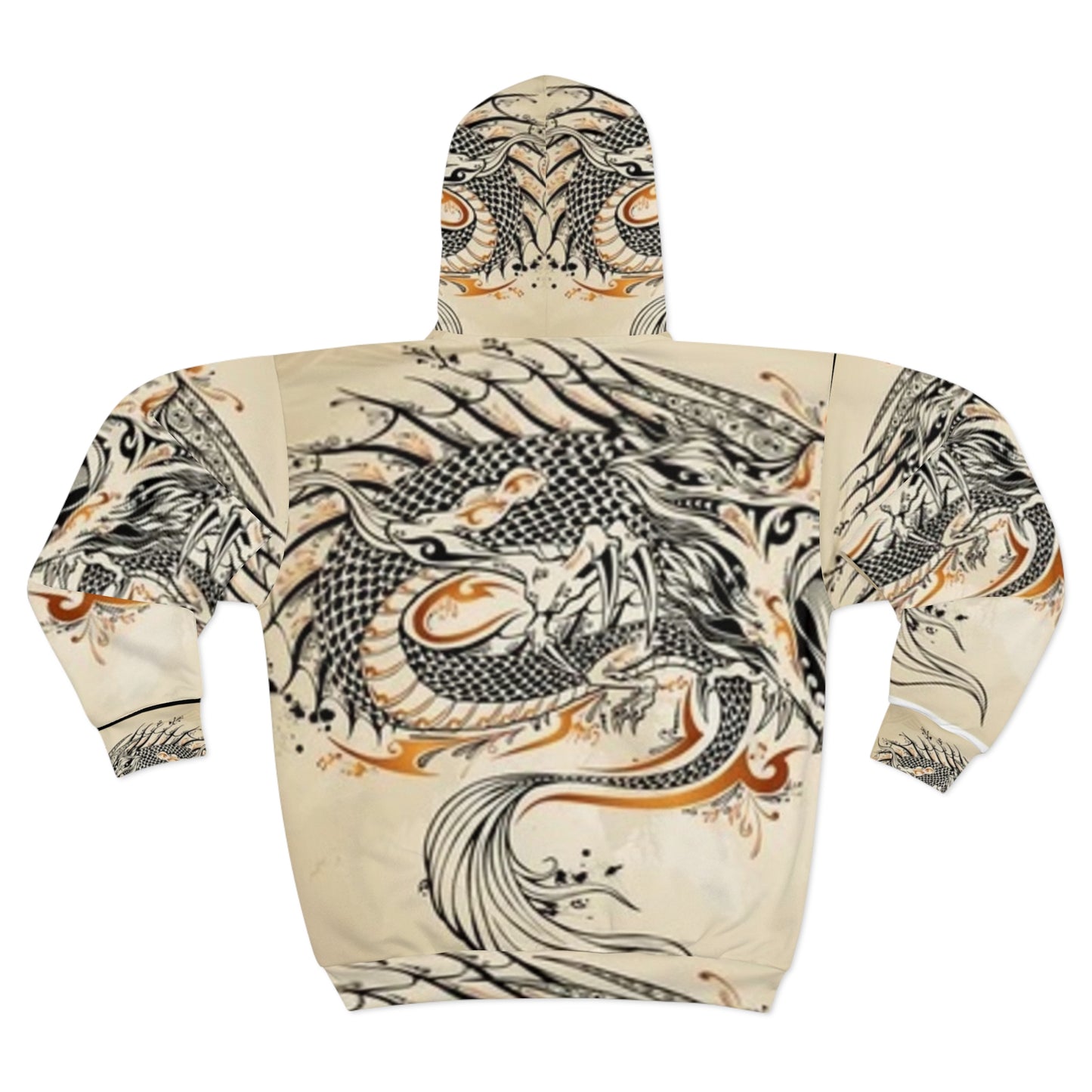 Dragon Art Unisex Zip Hoodie | Unique Design for Fantasy Lovers | Perfect for Casual Wear and Gifts