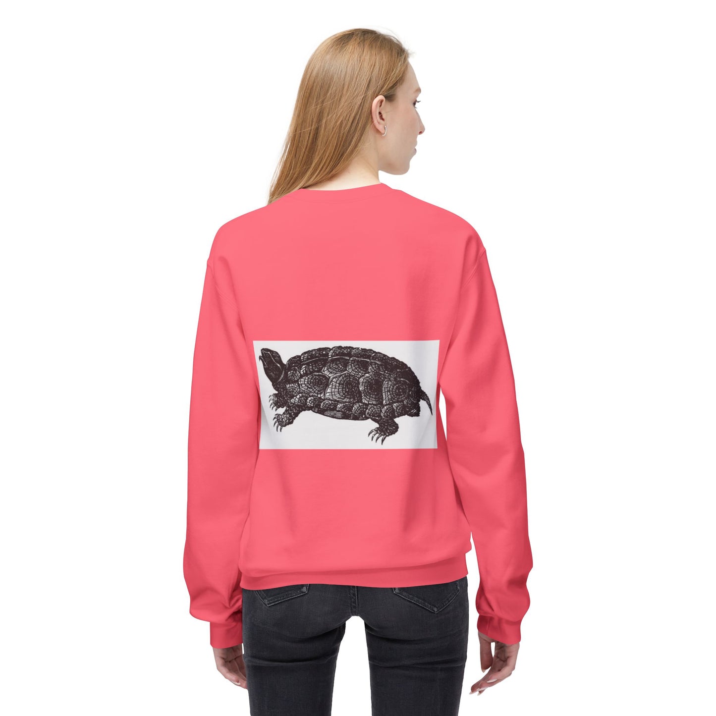 Turtle Design Unisex Fleece Crewneck Sweatshirt - Chill Vibes, Perfect Gift for Nature Lovers