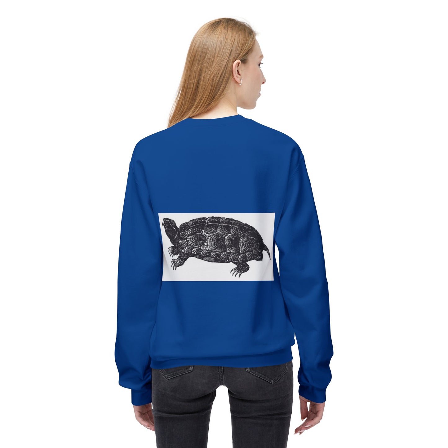 Turtle Design Unisex Fleece Crewneck Sweatshirt - Chill Vibes, Perfect Gift for Nature Lovers