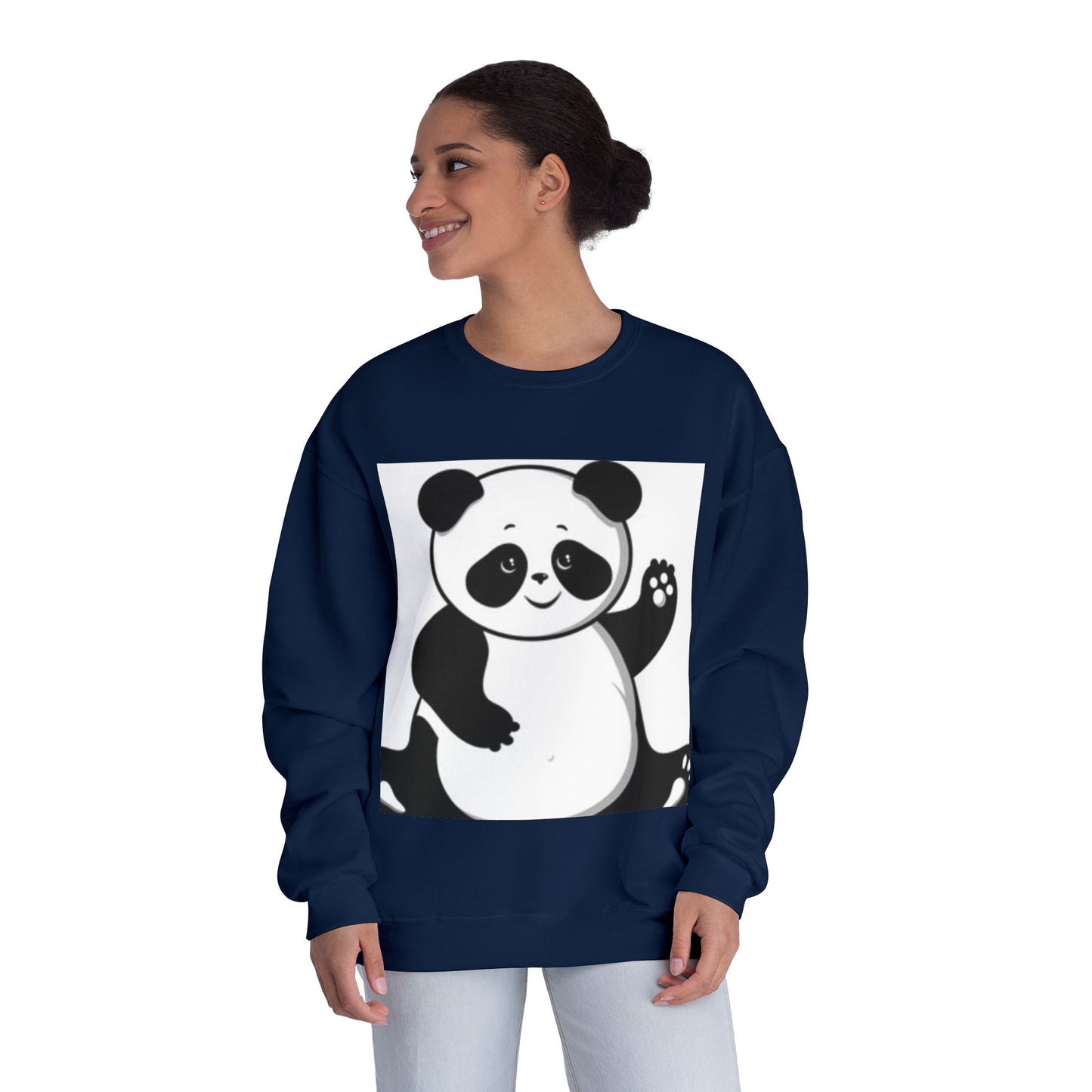 Cute Panda Unisex Crewneck Sweatshirt - Cozy Casual Wear for Animal Lovers