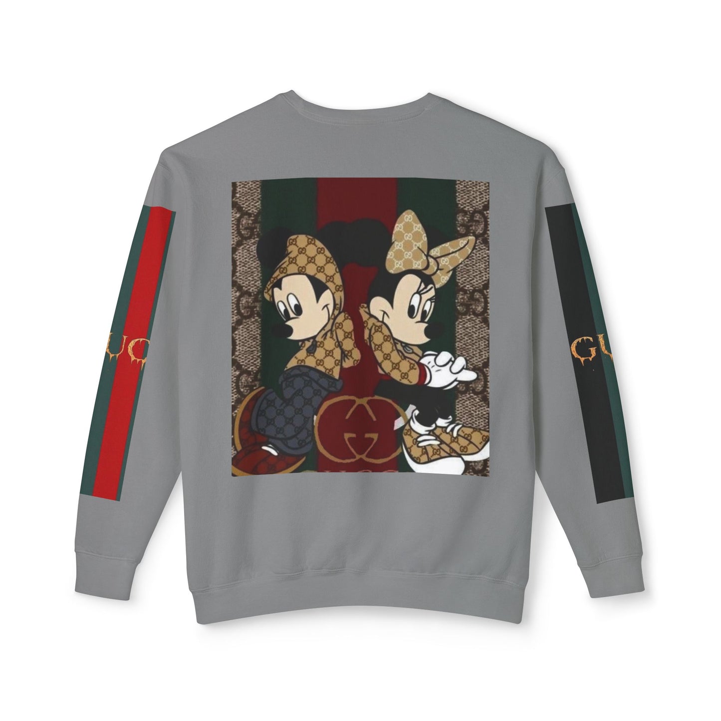 Gucci Inspired Unisex Crewneck Sweatshirt with Mickey & Minnie Design
