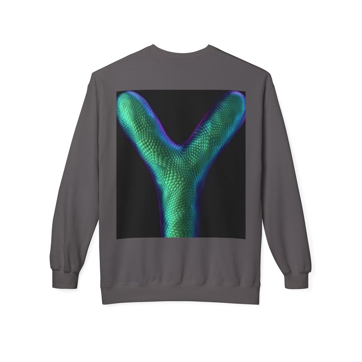 Unisex Y Graphic Fleece Crewneck Sweatshirt - Cozy Modern Style