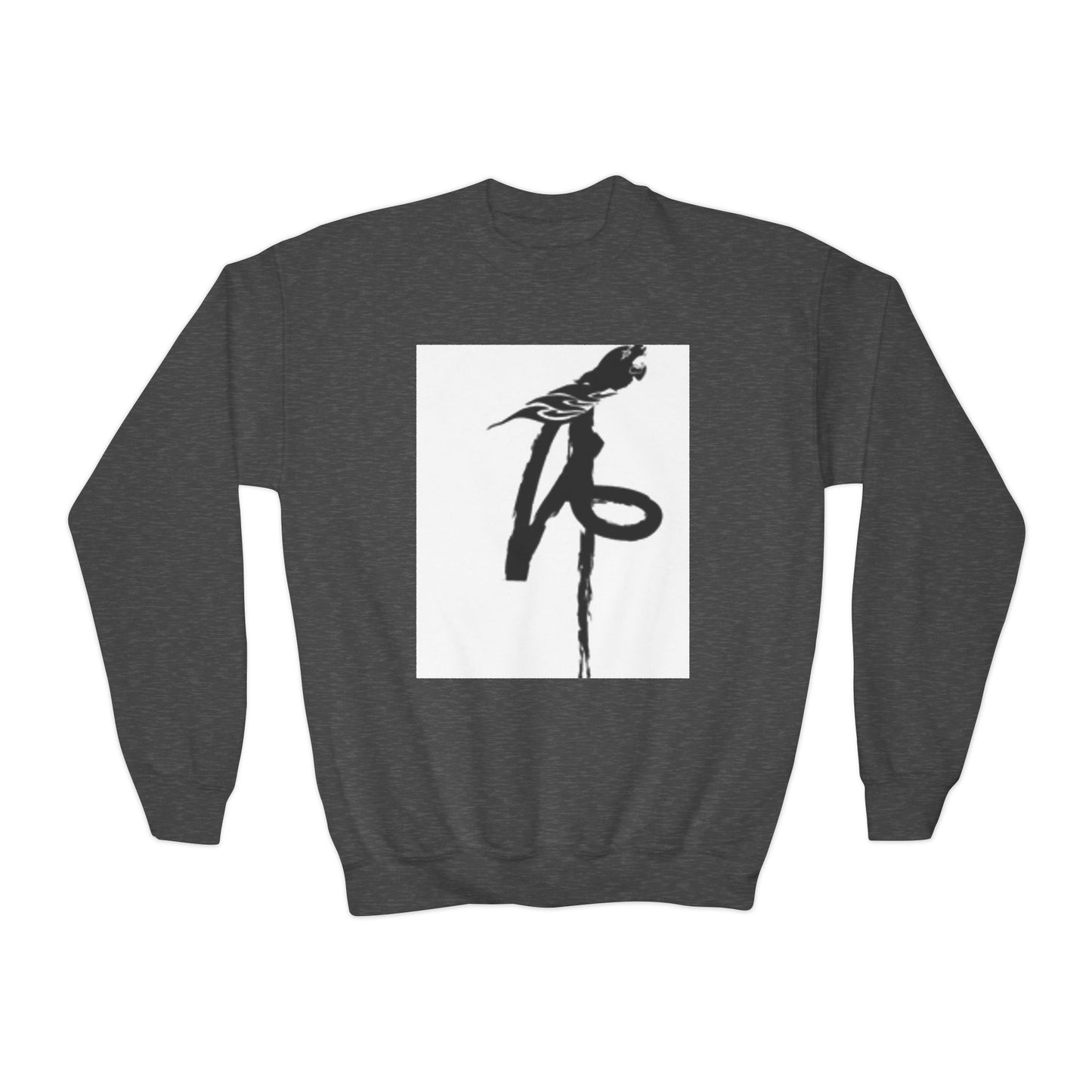 Youth Crewneck Sweatshirt with Parrot Design - Comfortable & Stylish for All Occasions