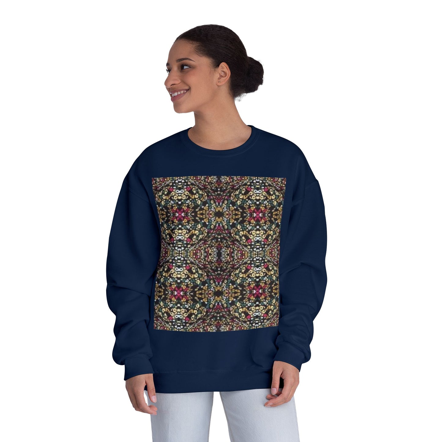Vibrant Floral Pattern Unisex Crewneck Sweatshirt