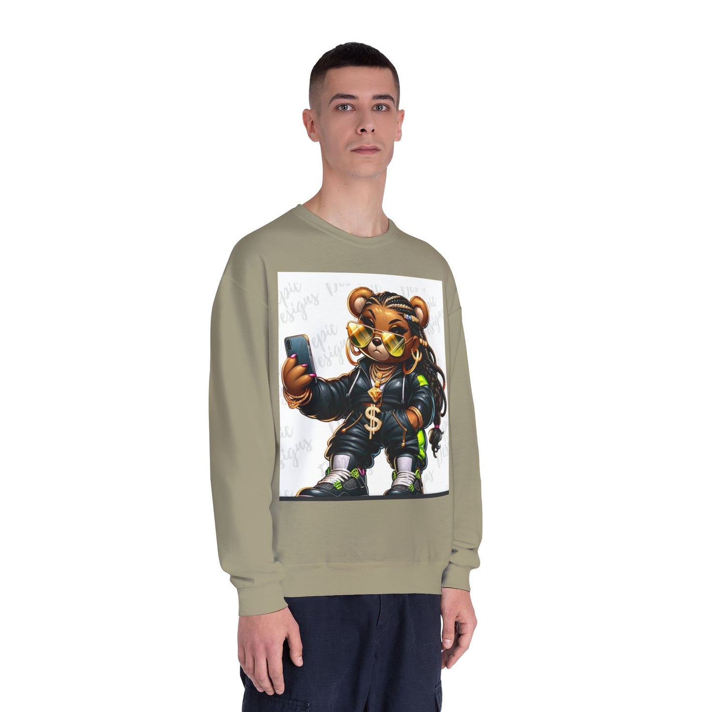 Street Style Bear Crewneck Sweatshirt - Unisex Urban Fashion