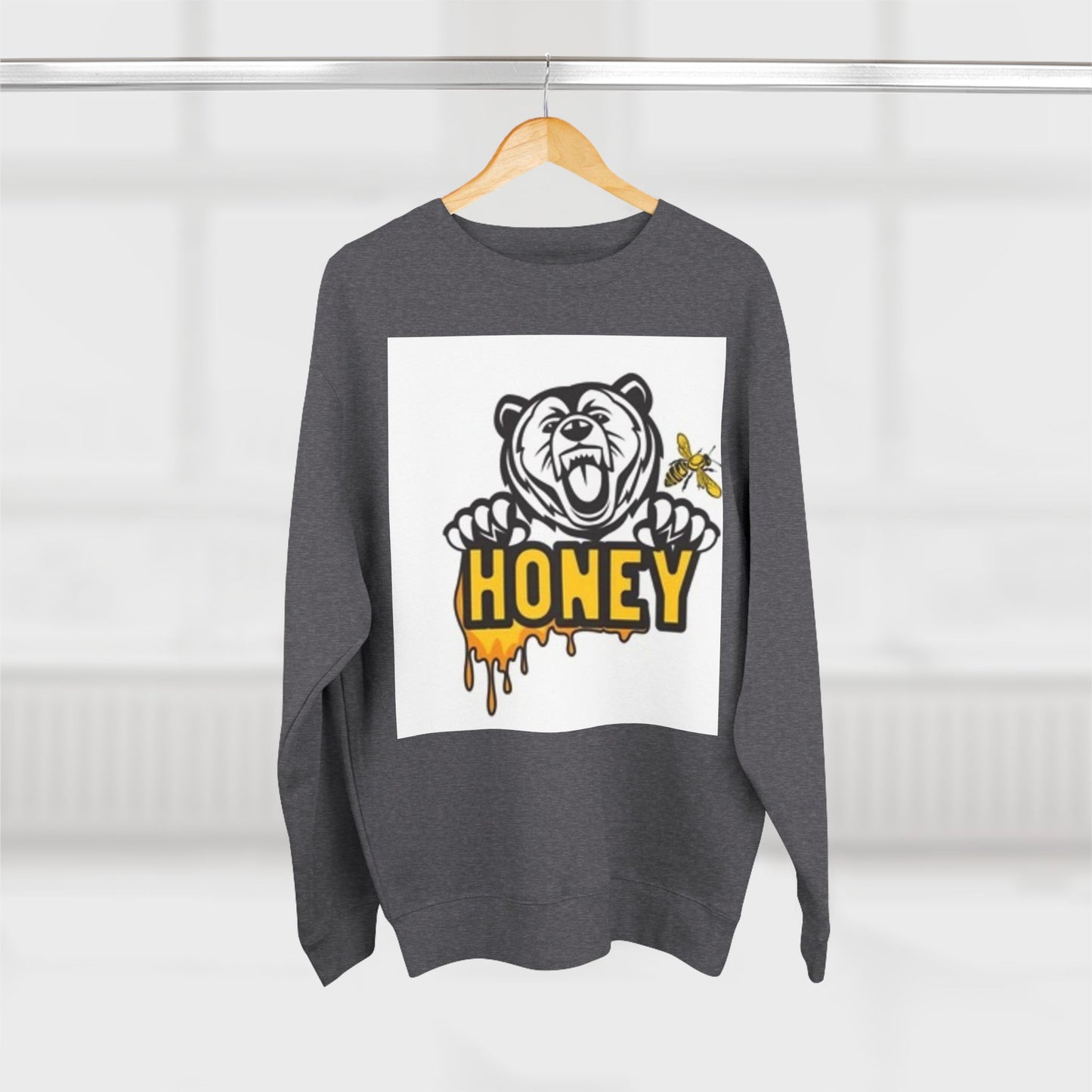 Honey Bear Unisex Crewneck Sweatshirt - Cozy and Fun Gift for Animal Lovers