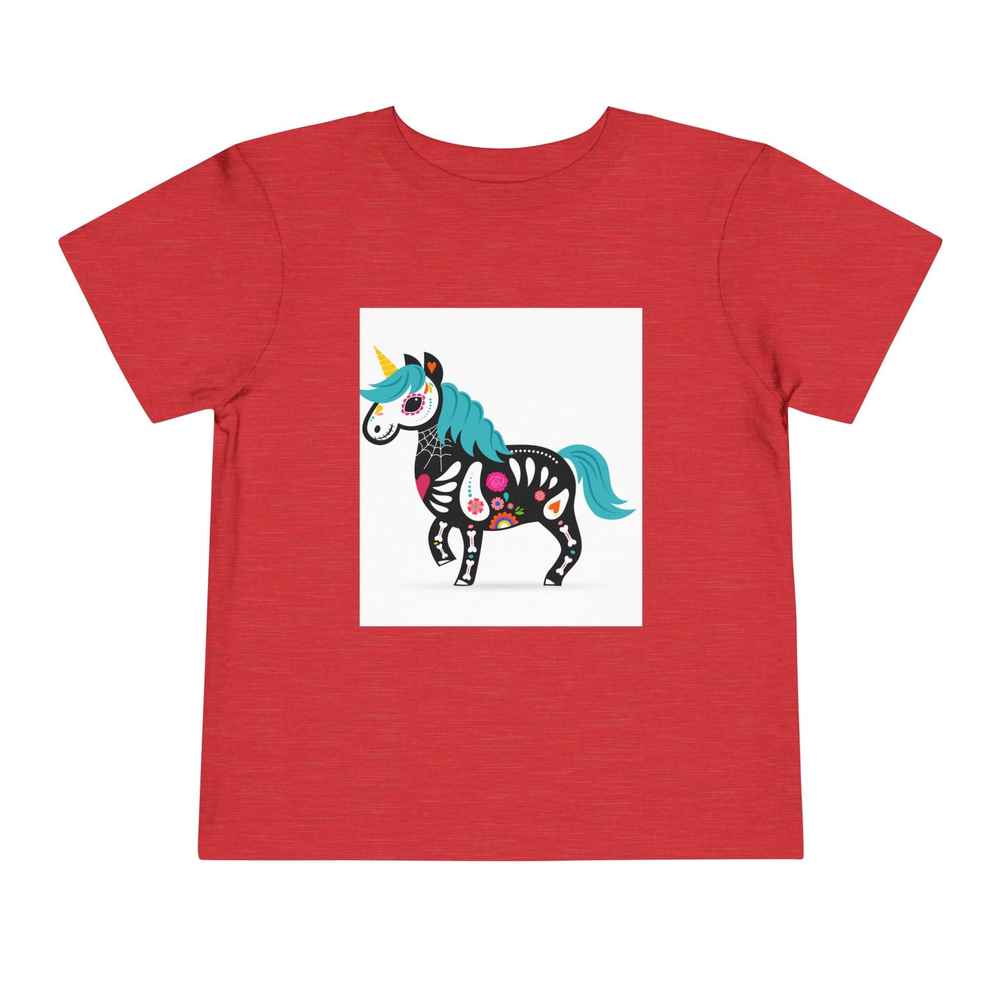 Toddler Skeleton Unicorn Tee - Cute Halloween Short Sleeve Shirt