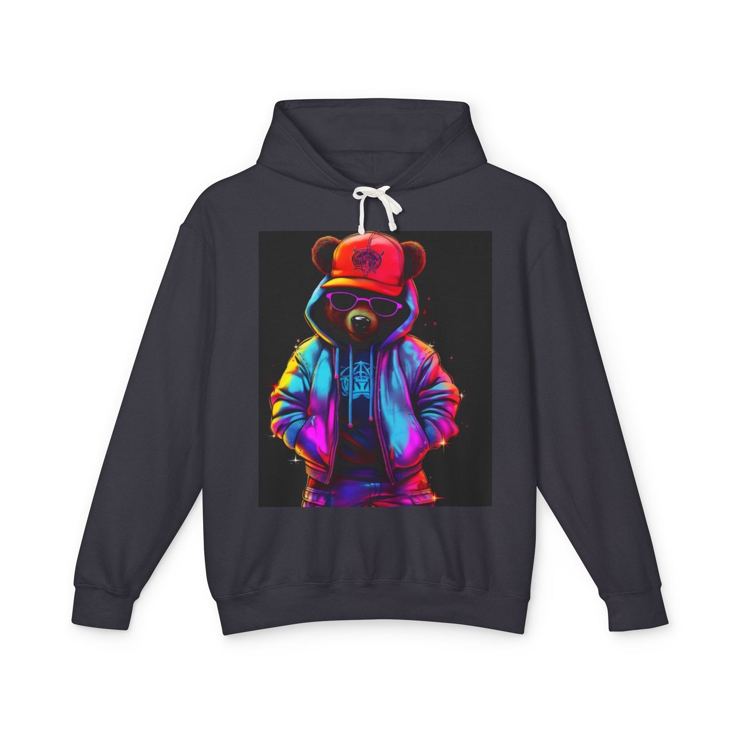 Urban Bear Graphic Hoodie - Unisex Lightweight Sweatshirt