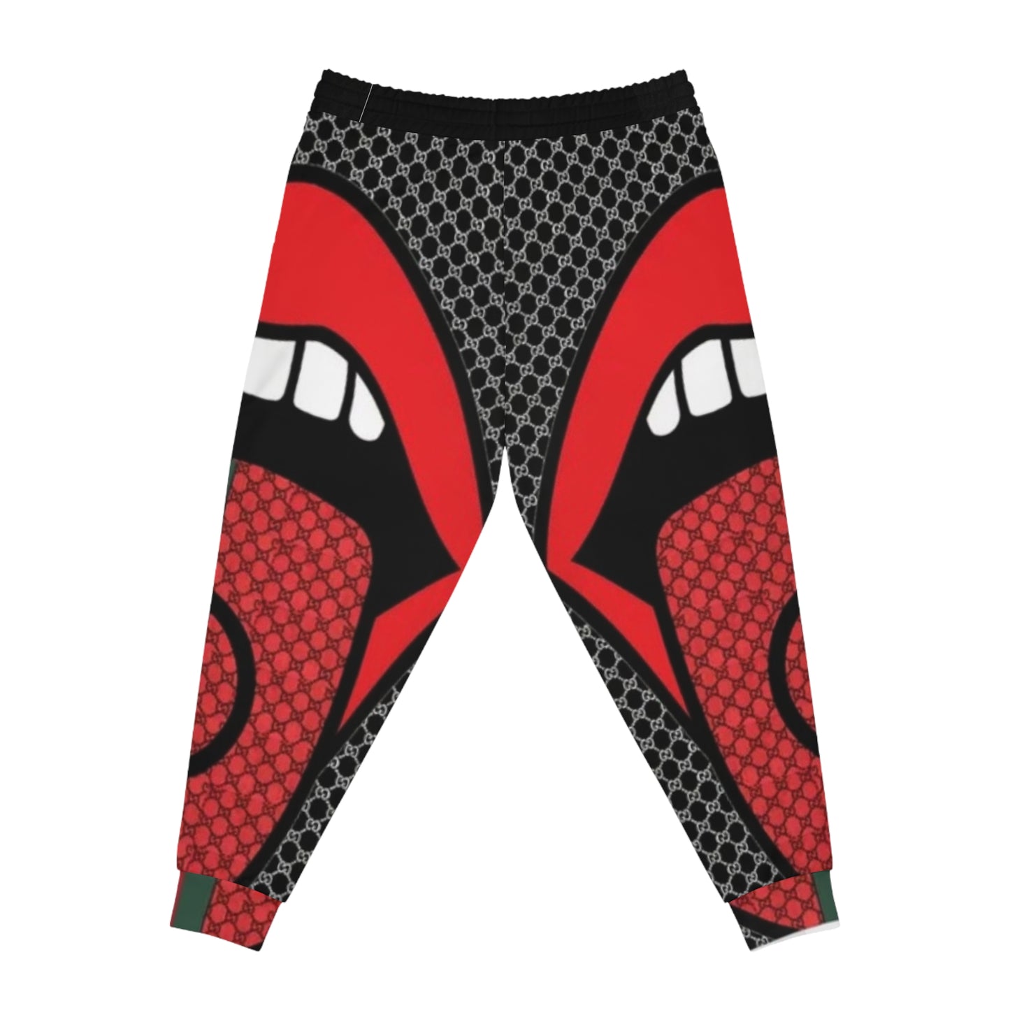 Stylish Athletic Joggers with Bold Lip Design
