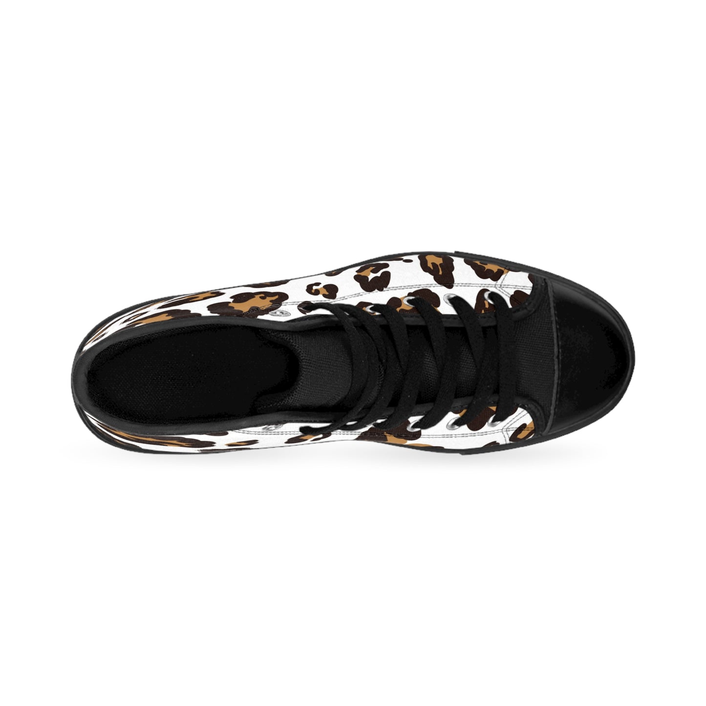 Leopard Print High-Top Sneakers for Men