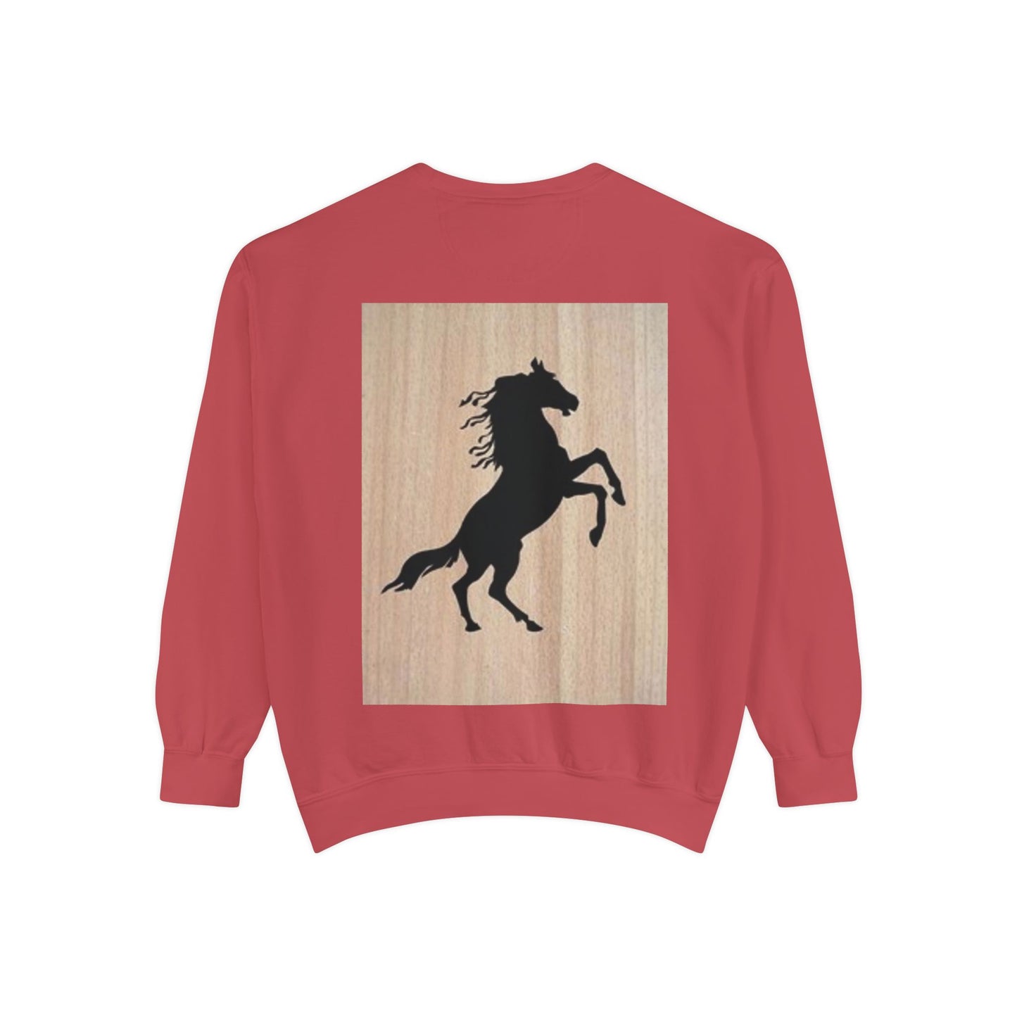Equestrian Spirit Unisex Garment-Dyed Sweatshirt - Bold Horse Design
