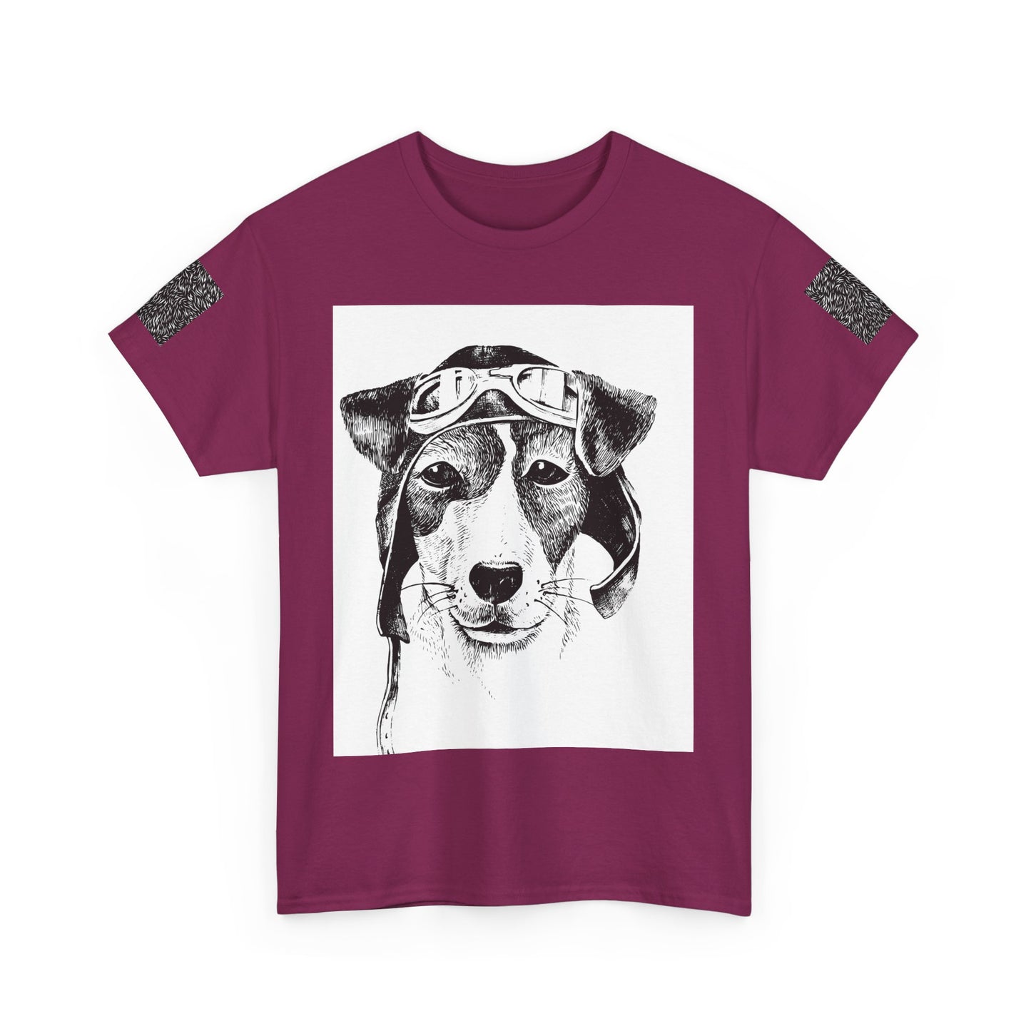 Vintage Aviator Dog Unisex Heavy Cotton Tee