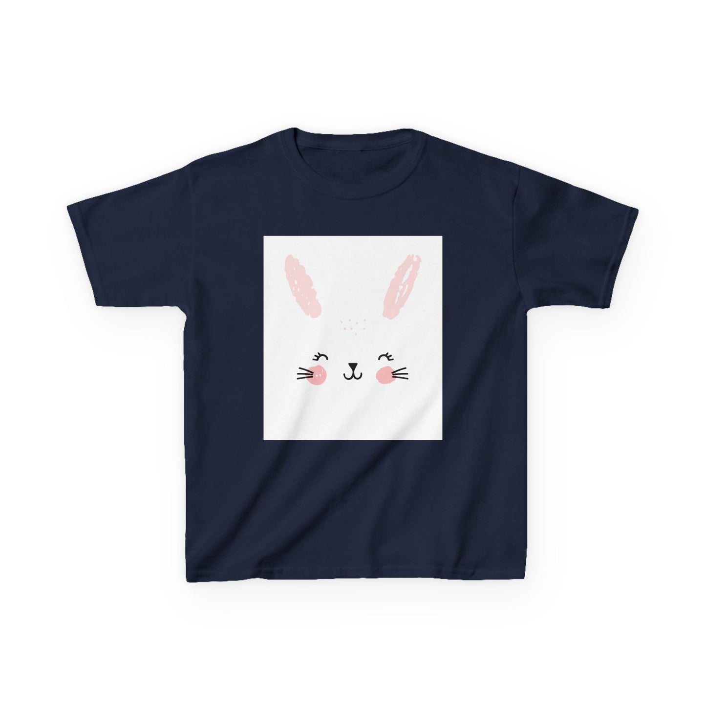 Adorable Bunny Kids Heavy Cotton Tee - Perfect for Easter & Everyday Fun