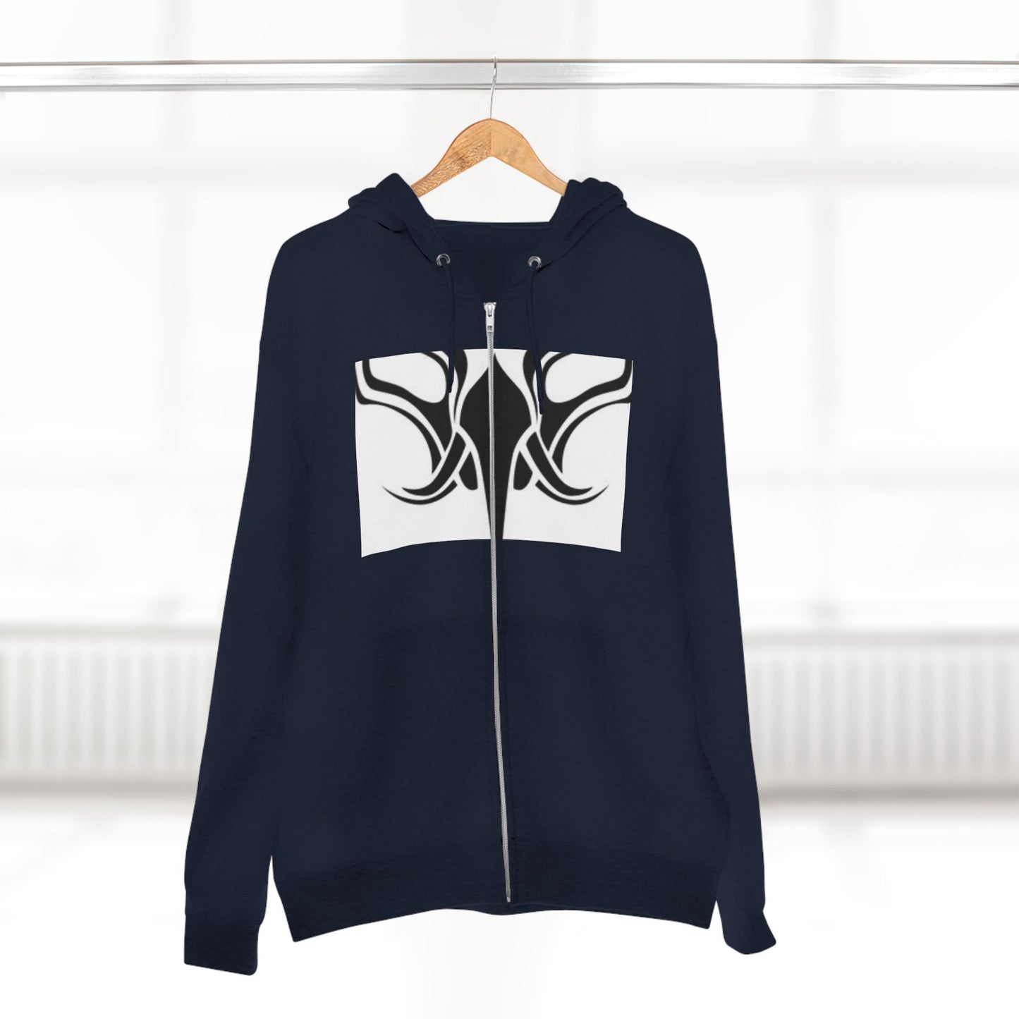 Tribal Design Unisex Zip Hoodie - Stylish & Versatile Outdoor Wear