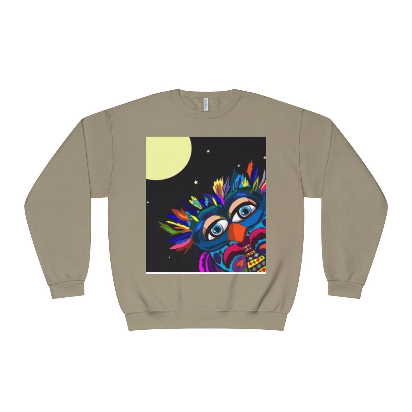 Colorful Night Owl Crewneck Sweatshirt - Unisex NuBlend® Sweatshirt