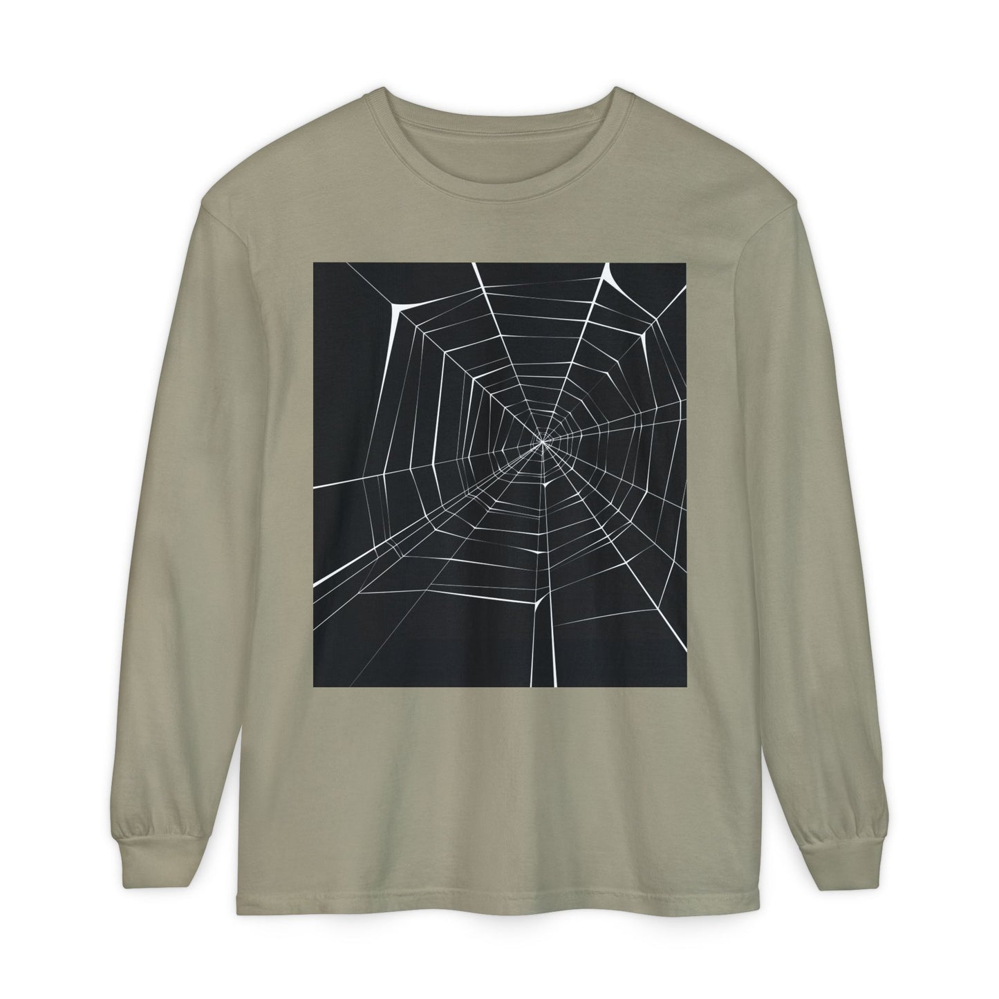 Spooky Spiderweb Long Sleeve T-Shirt - Unisex Halloween Apparel