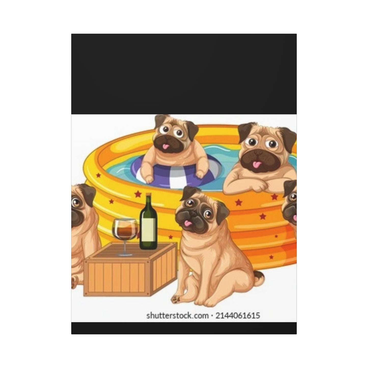 Pug Pool Party Canvas Art - Fun Pet Decor