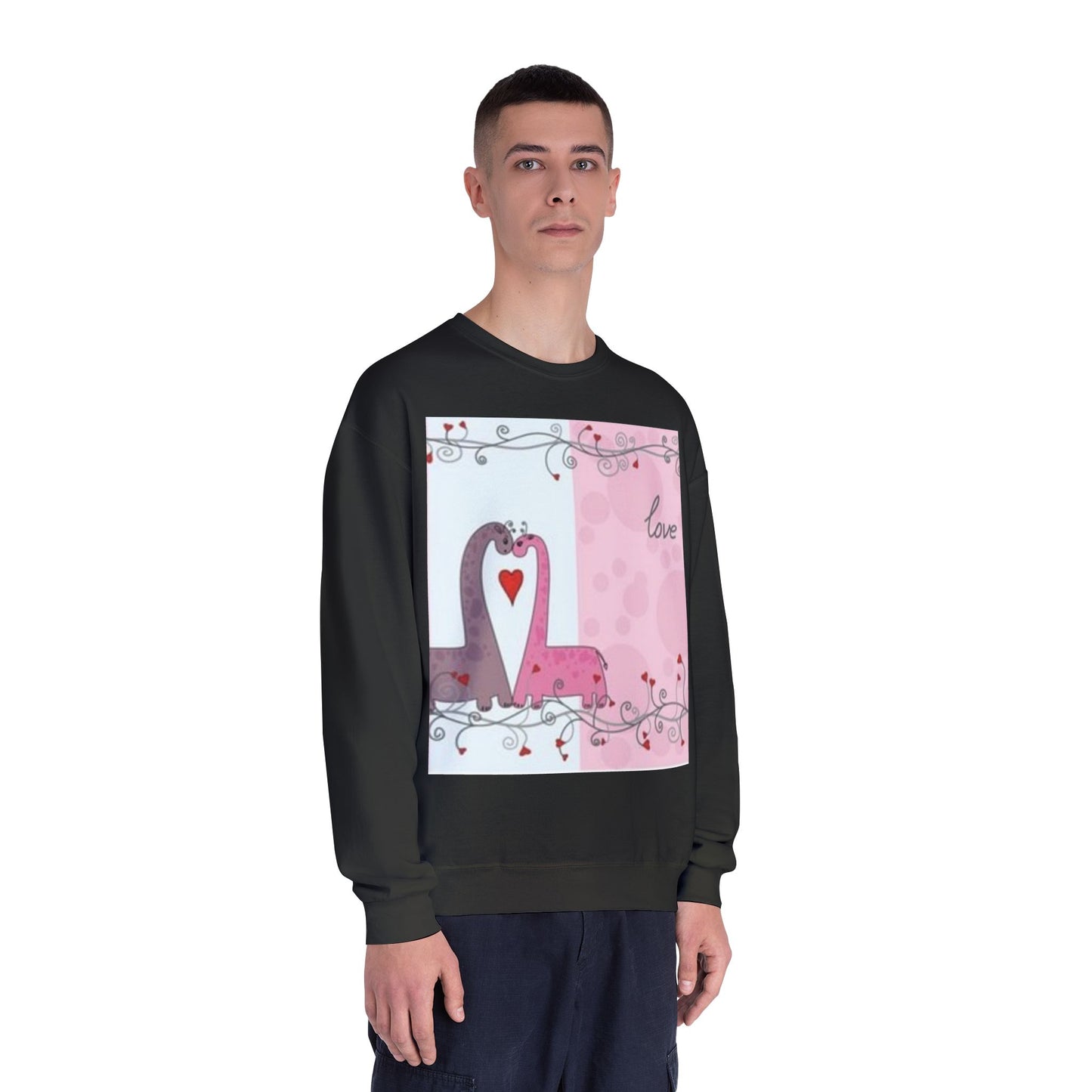 Love-Themed Unisex Crewneck Sweatshirt - Cozy Valentine's Day Gift
