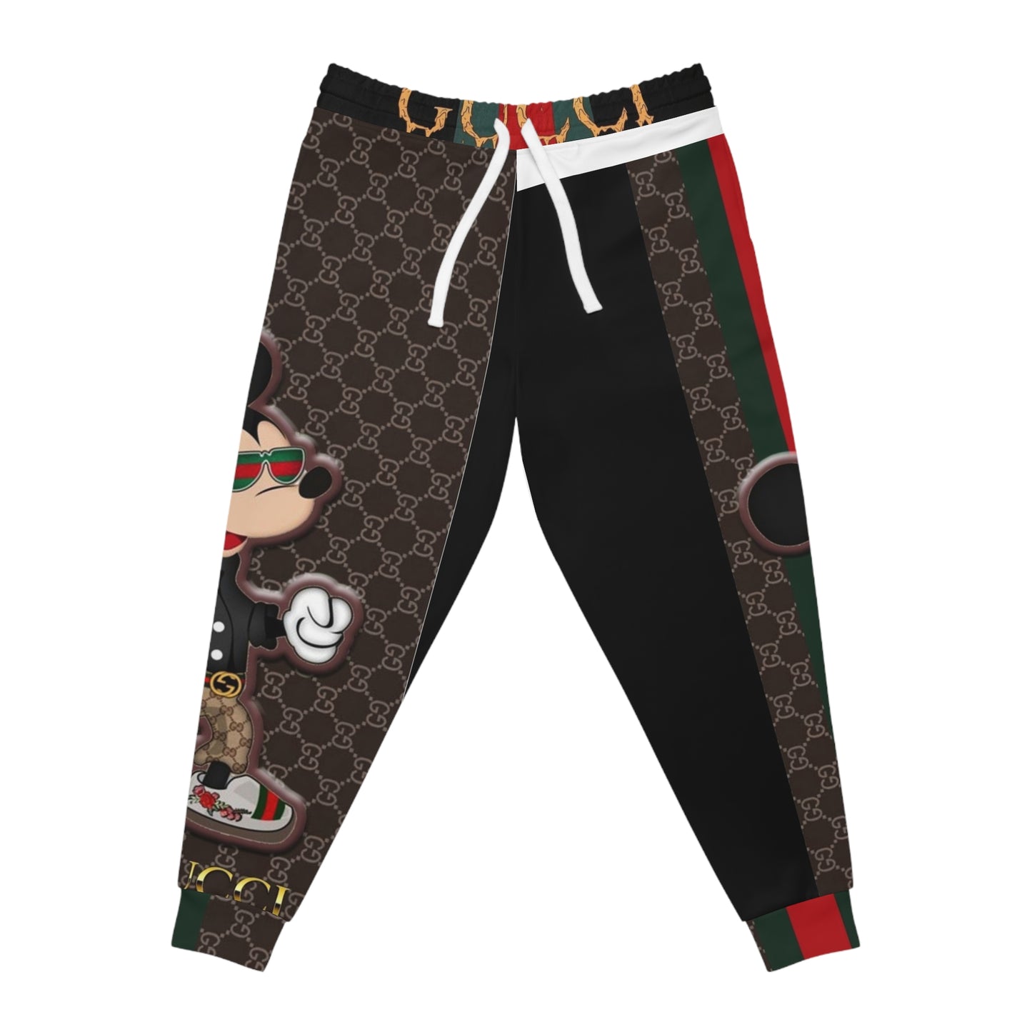 Gucci-Inspired Athletic Joggers - Trendy Sportswear for Fashion Enthusiasts