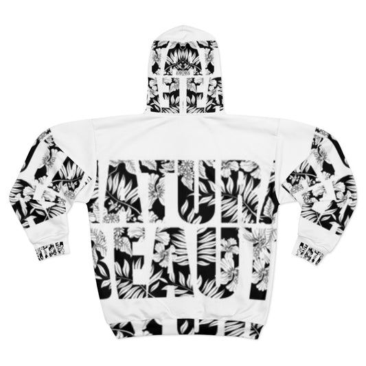 Unisex Tropical Zip Hoodie - Nature Inspired Design for Casual Comfort