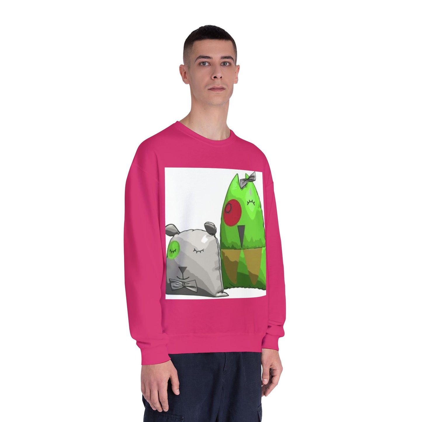 Cute Cartoon Monsters Unisex Crewneck Sweatshirt - Cozy Fun for All Ages