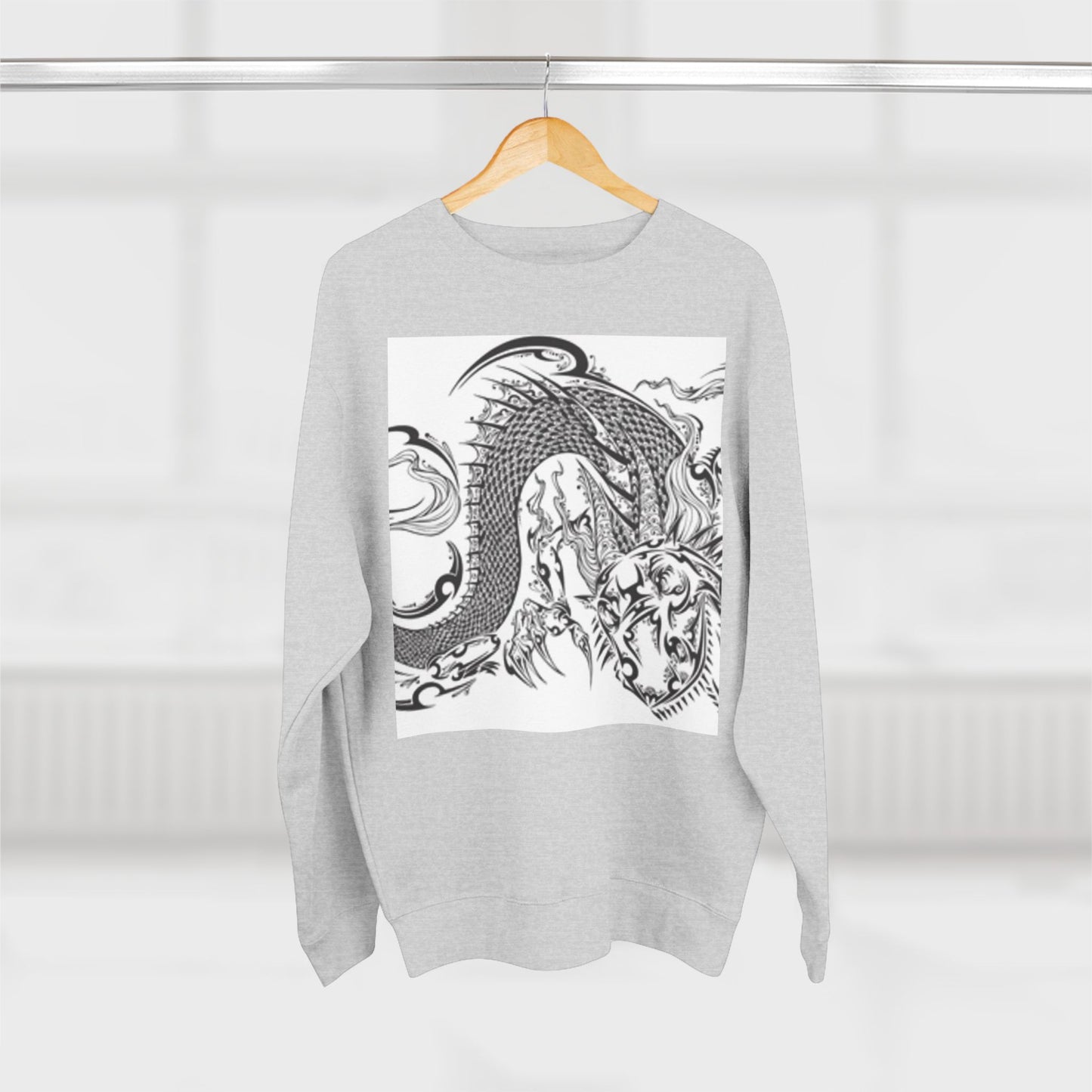 Dragon Art Unisex Crewneck Sweatshirt - Bold Tattoo Design