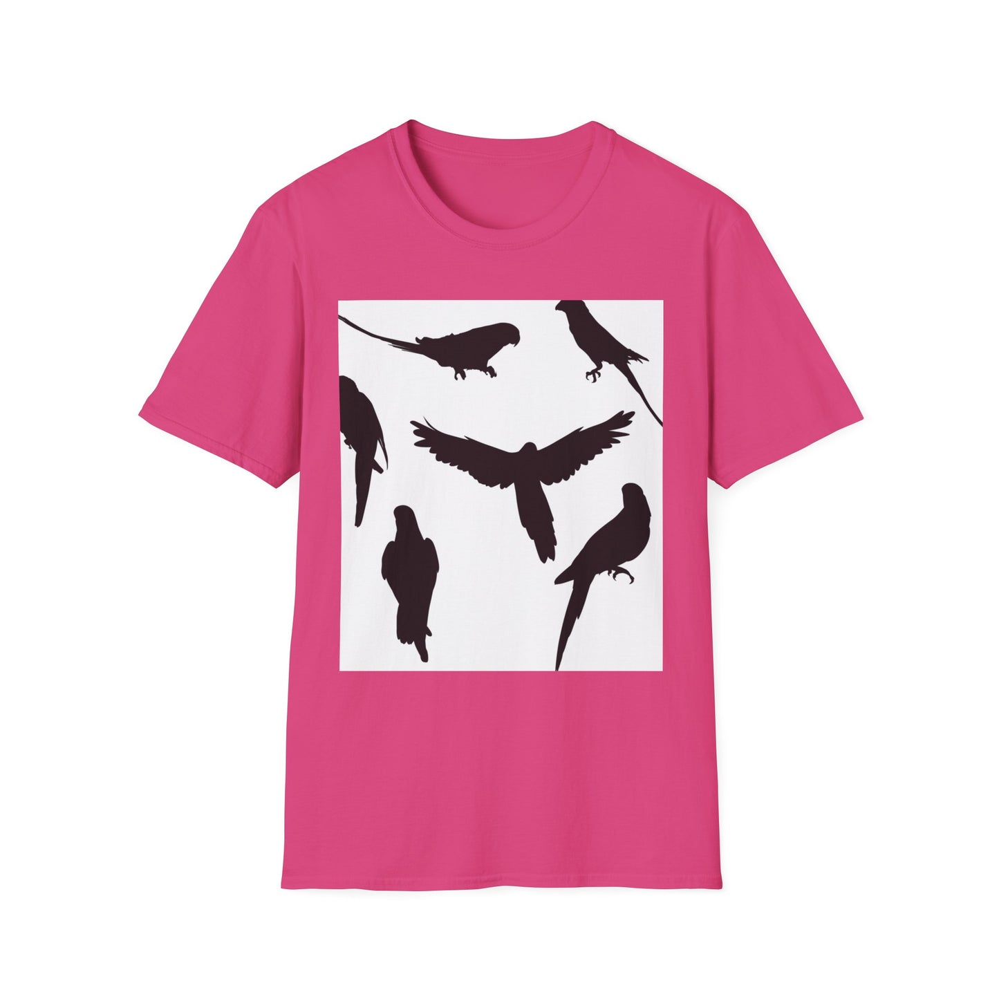 Minimalist Bird Silhouette Unisex Softstyle T-Shirt