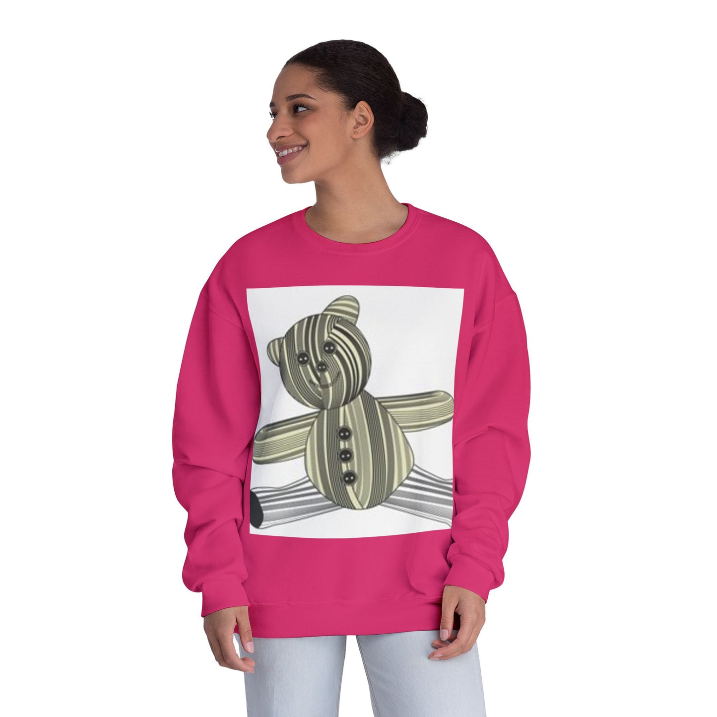 Cozy Teddy Bear Graphic Sweatshirt - Perfect for All Ages