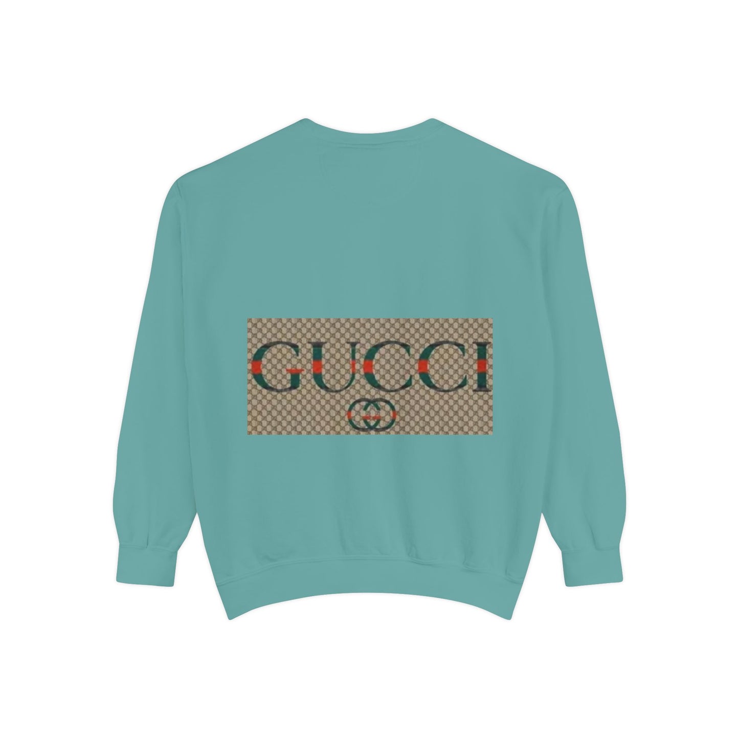 Fashionable Unisex Garment-Dyed Sweatshirt with GUCCI Design