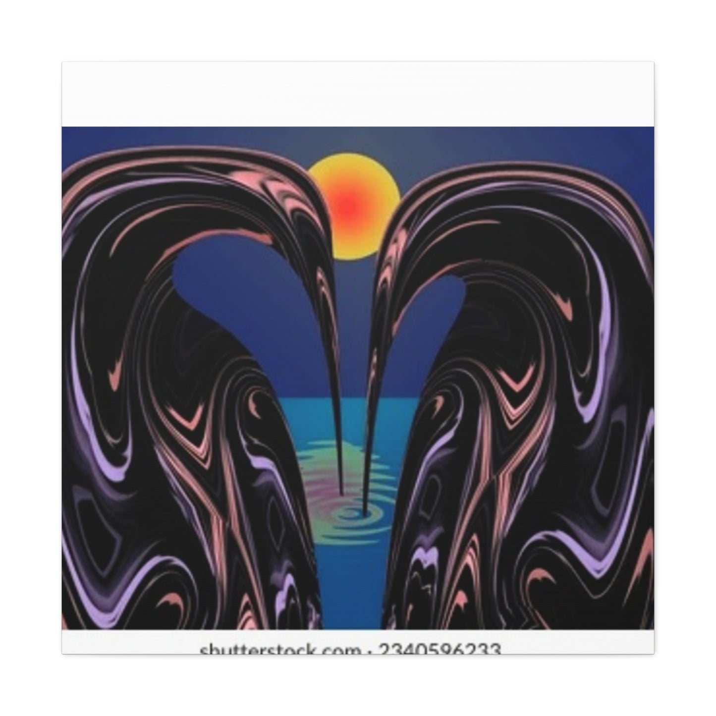 Romantic Abstract Canvas Art - Heart-Shaped Design for Home Decor