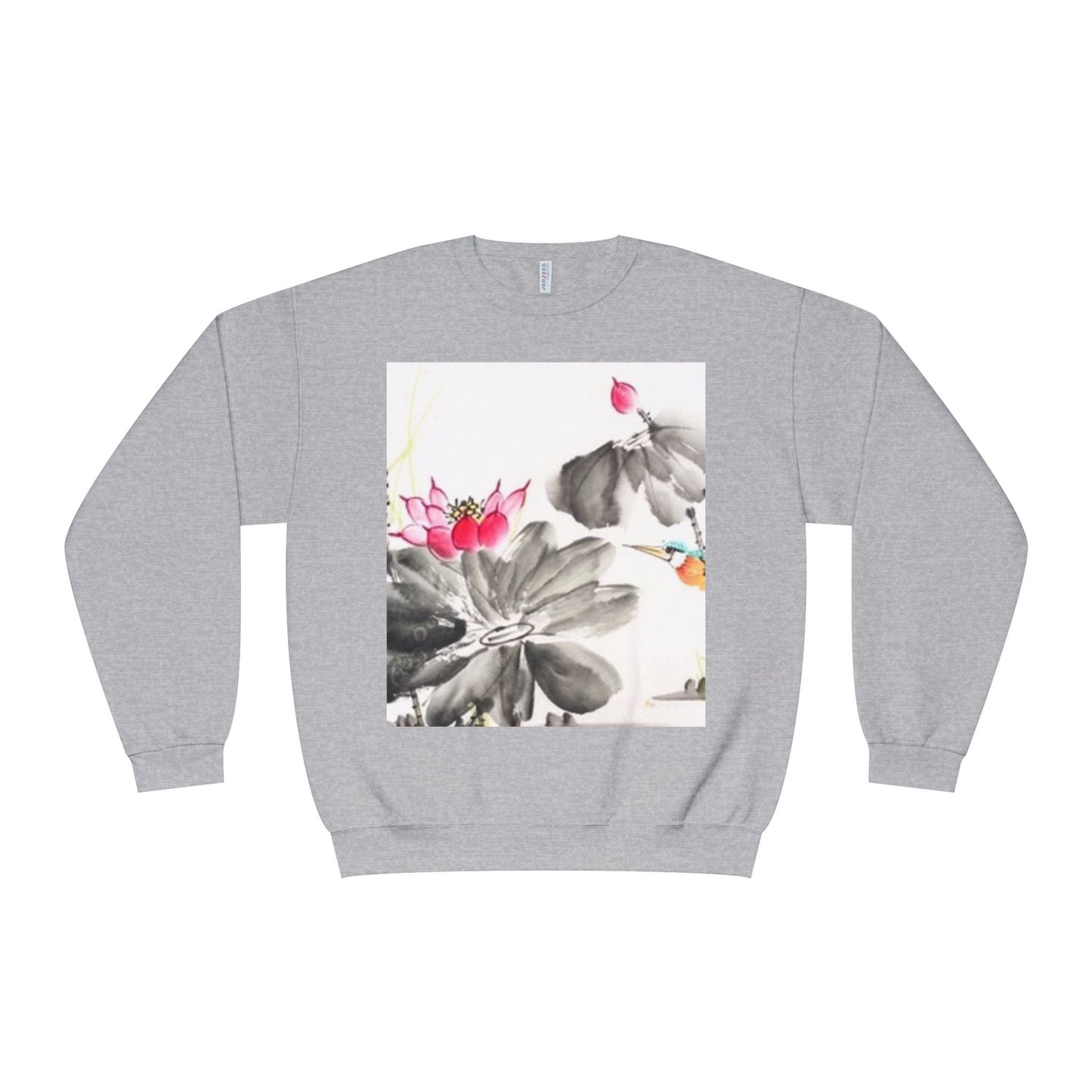 Lotus Blossom Unisex Crewneck Sweatshirt - Cozy Botanical Art Design