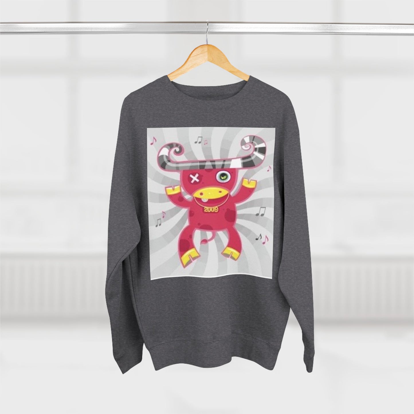 Fun Graphic Unisex Crewneck Sweatshirt - Playful Music Theme