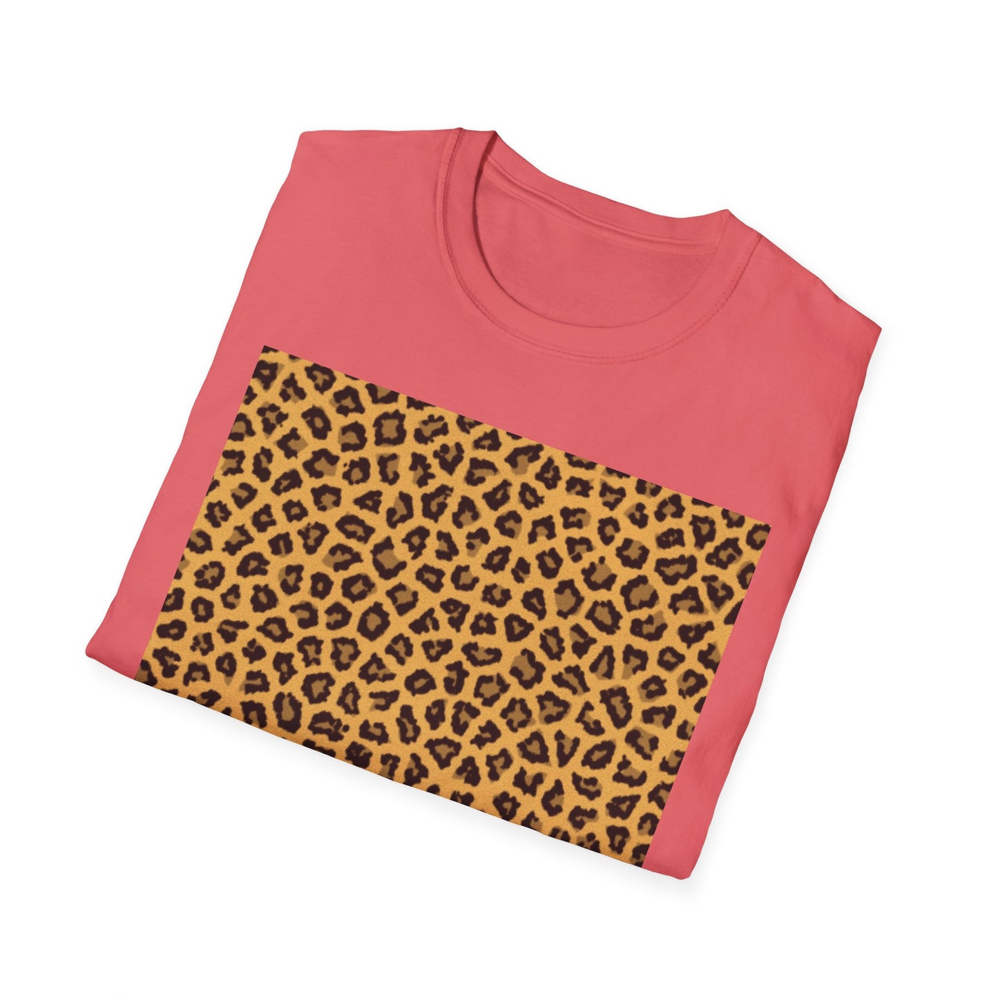 Leopard Print Unisex Softstyle T-Shirt - Trendy Casual Wear