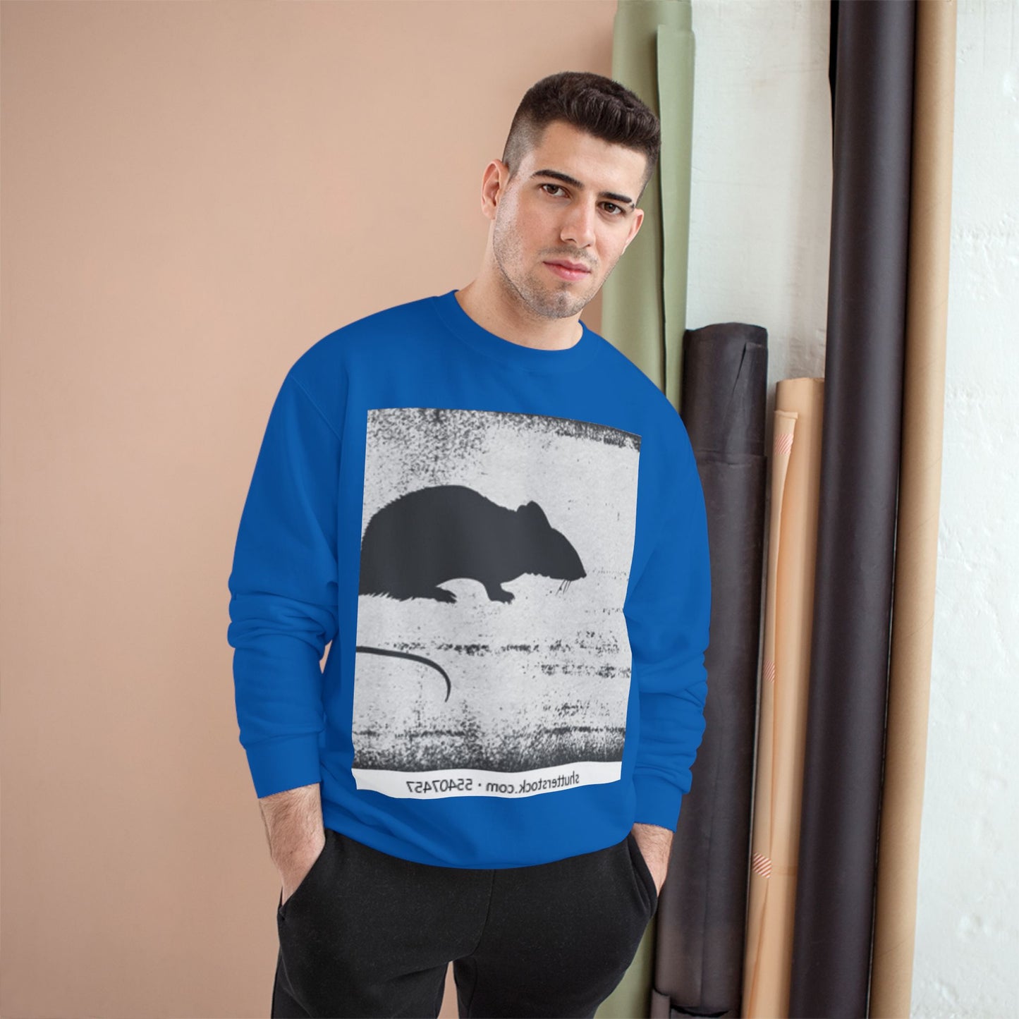Vintage Style Rat Champion Sweatshirt - Cozy Layer for Animal Lovers