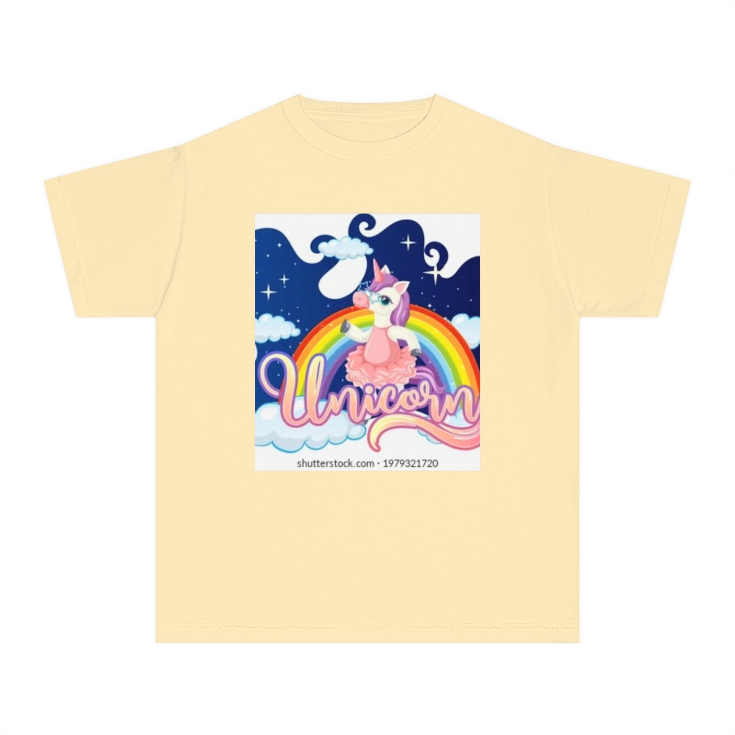 Youth Unicorn Midweight Tee - Colorful Rainbow Graphic T-Shirt
