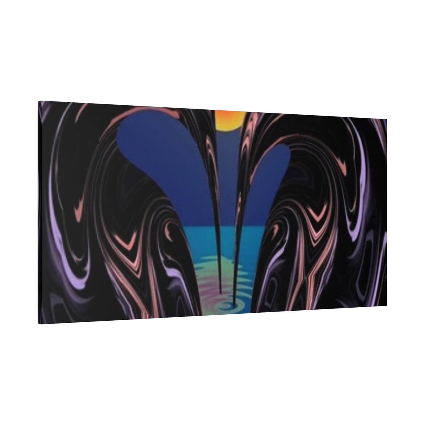 Romantic Abstract Canvas Art - Heart-Shaped Design for Home Decor